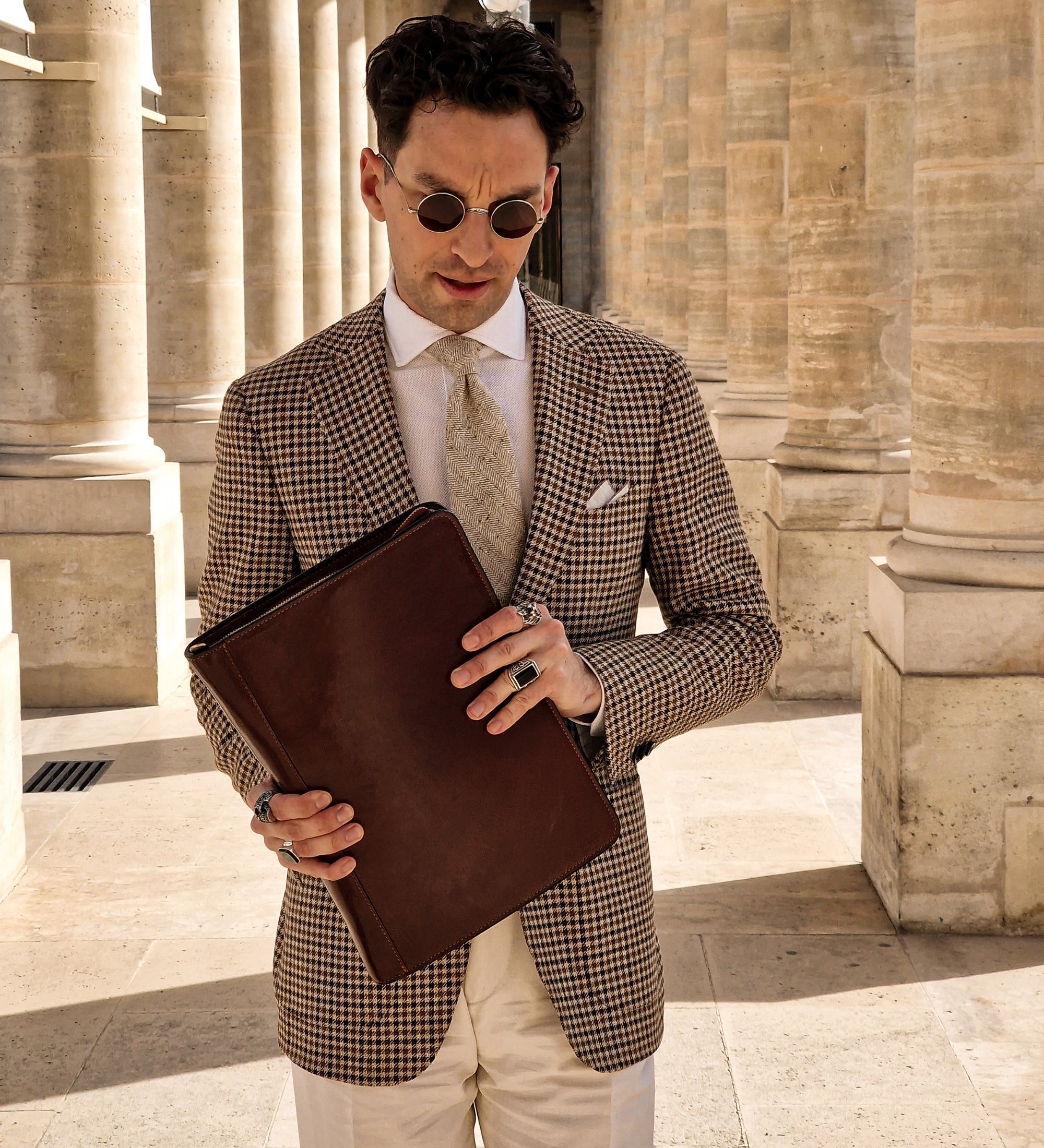 Leren A4 documentenmap organizer - Candide