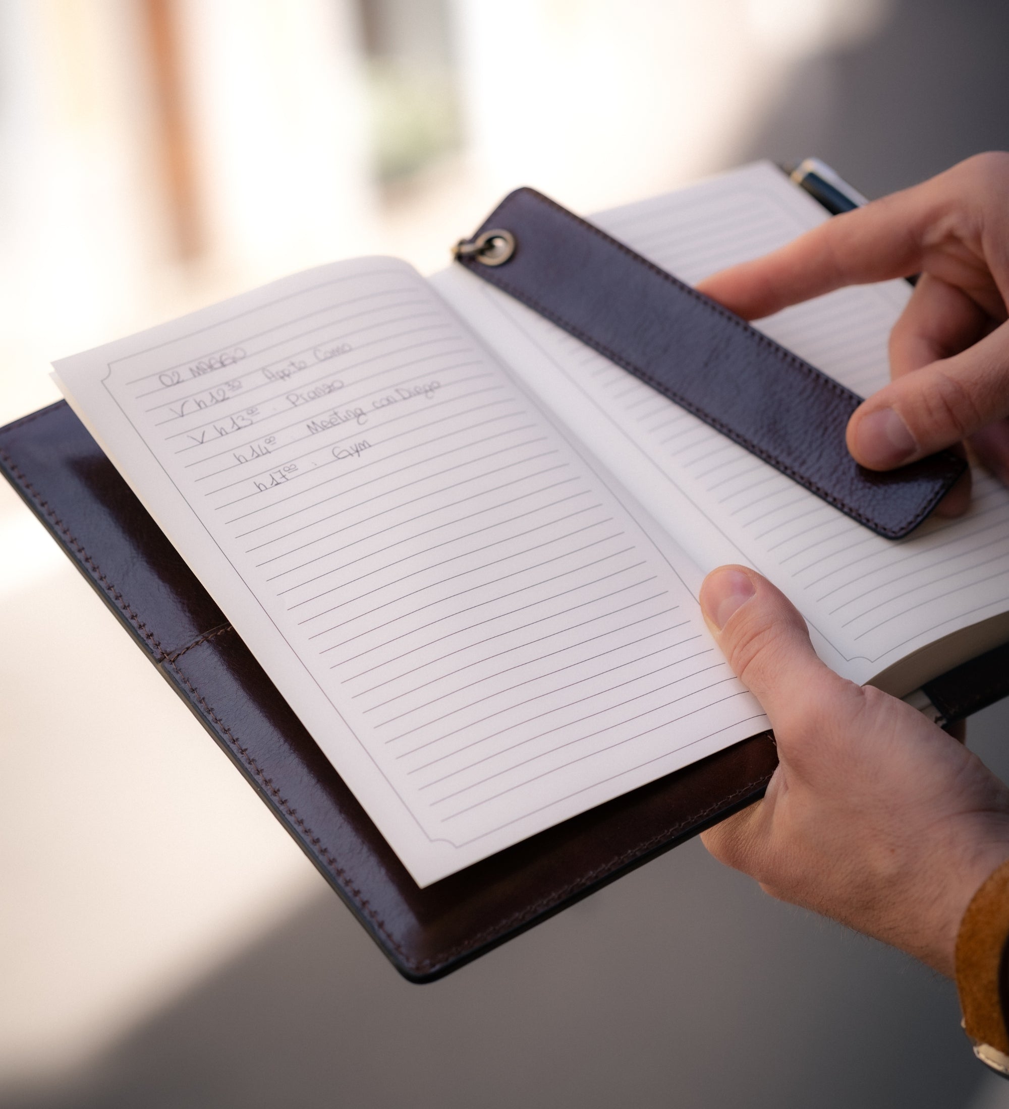 Leren notitieboek met navulbaar A5 notitieblok - The Diary of a Nobody