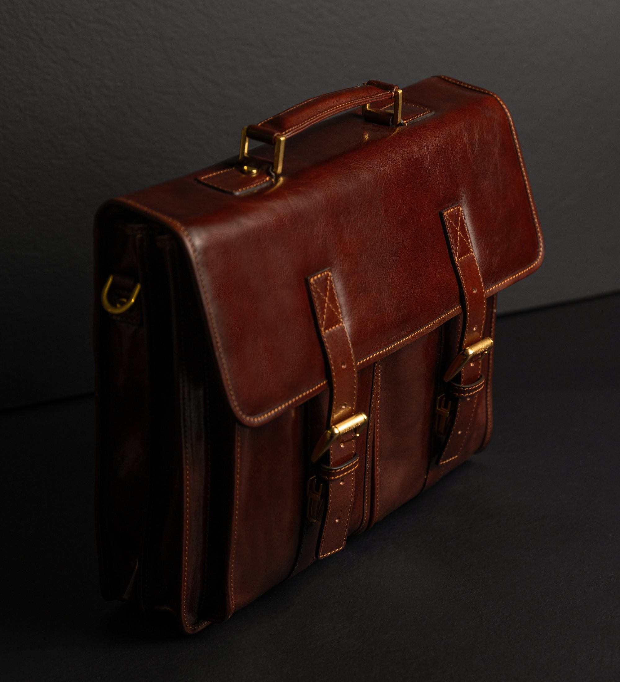Leren aktetas satchel tas - The Time Machine