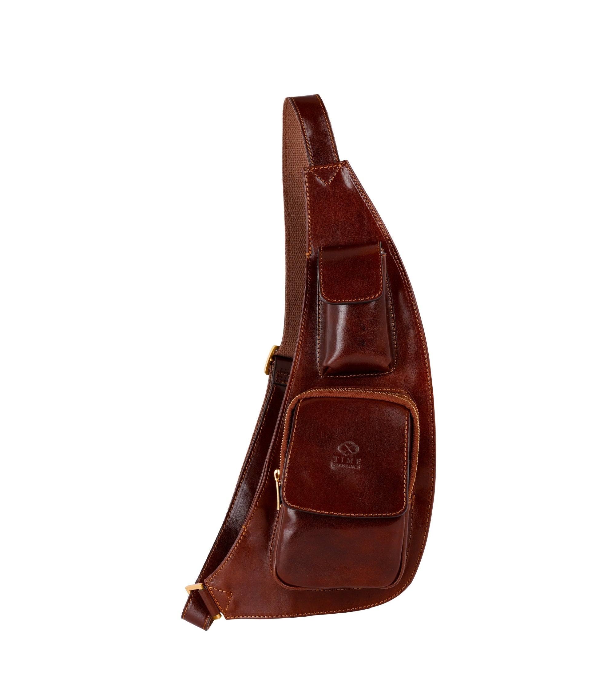 Leren sling bag crossbodytas - The Monk