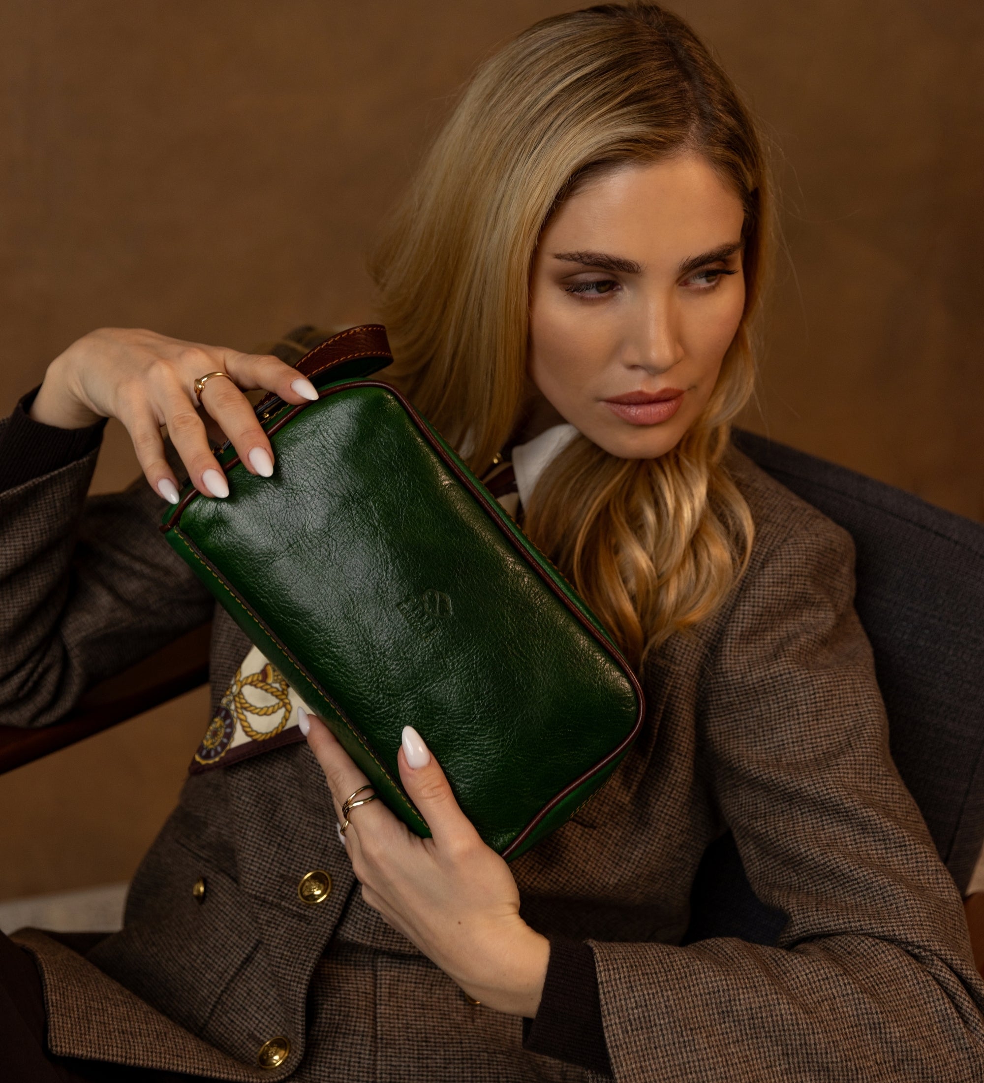 Leren make-up tas toilettas voor dames - All the Kings Men