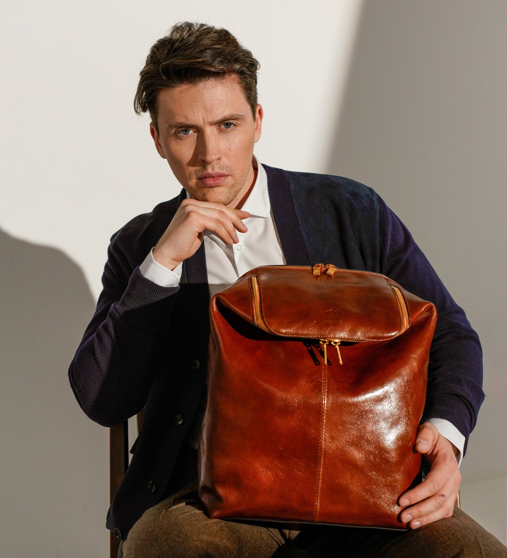 Leren rugtas - A Bend in the River