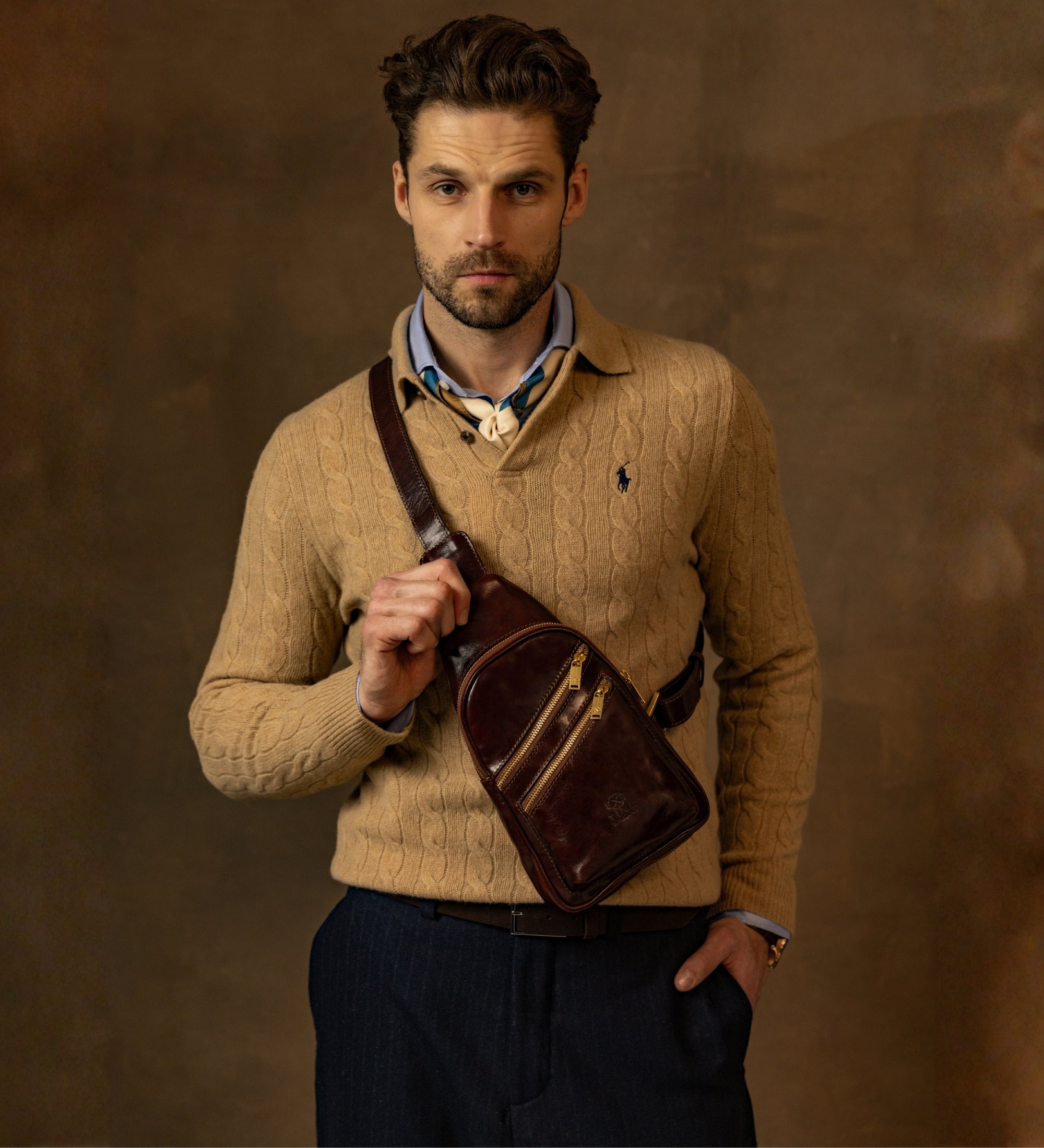 Leren sling bag - Catch-22