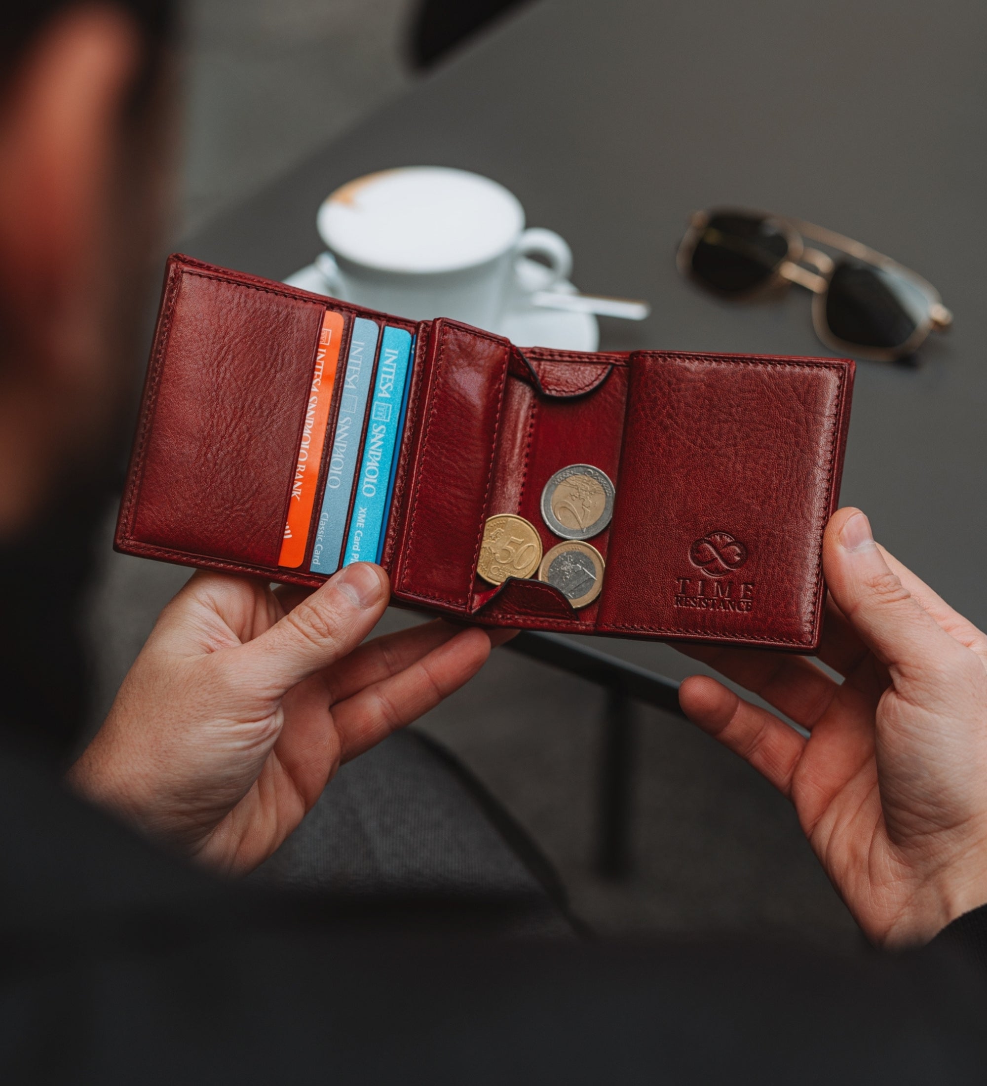 Leren bifold portemonnee - Daniel