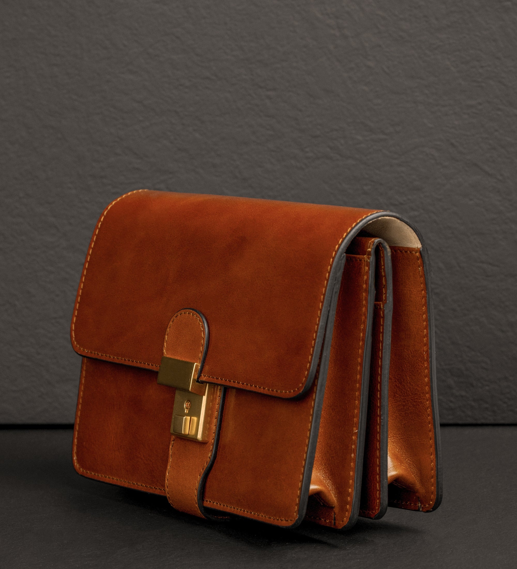 Leren clutch compacte handtas - The Maltese Falcon