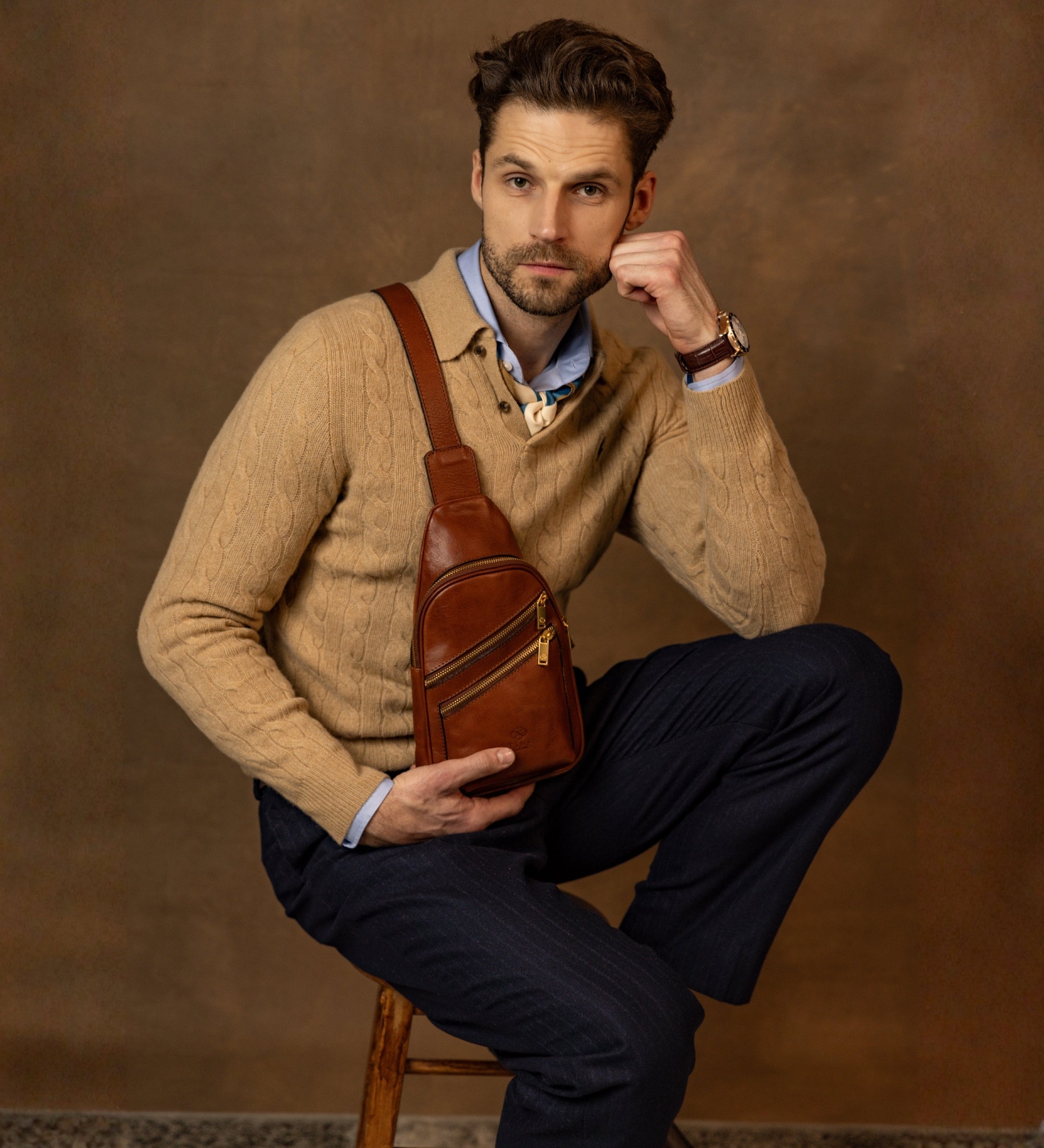 Leren sling bag - Catch-22