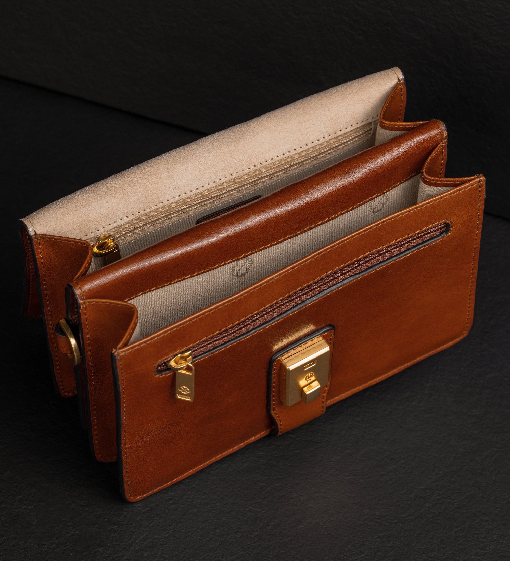 Leren clutch compacte handtas - The Maltese Falcon