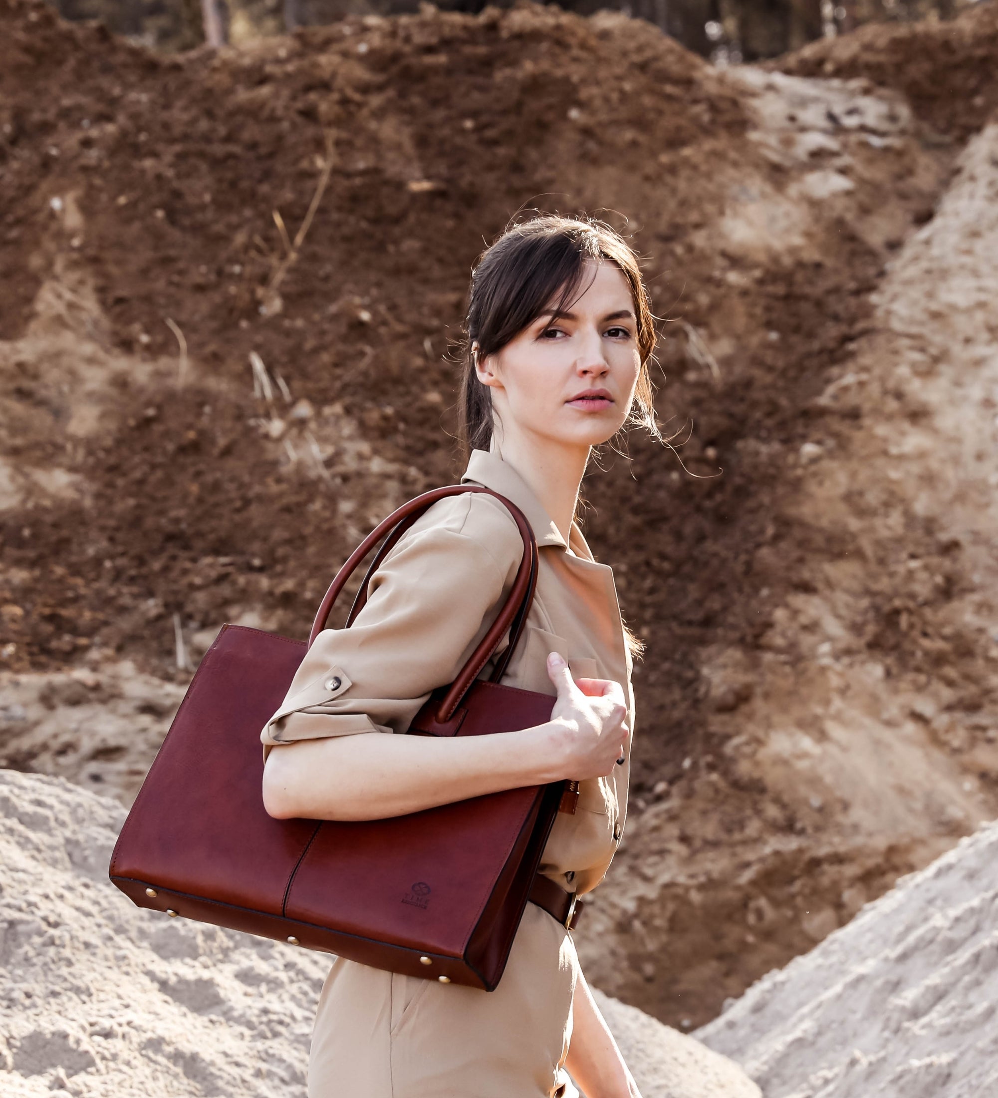 Leren handtas draagtas schoudertas voor dames - Anna Karenina