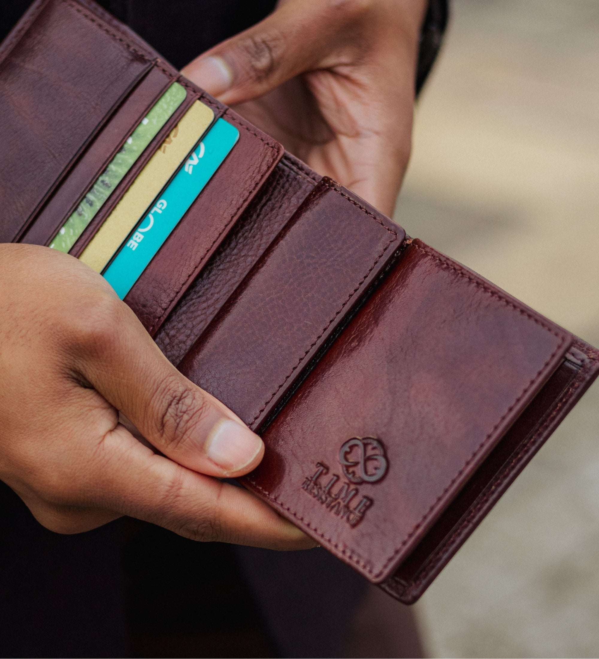 Leren bifold portemonnee - Daniel