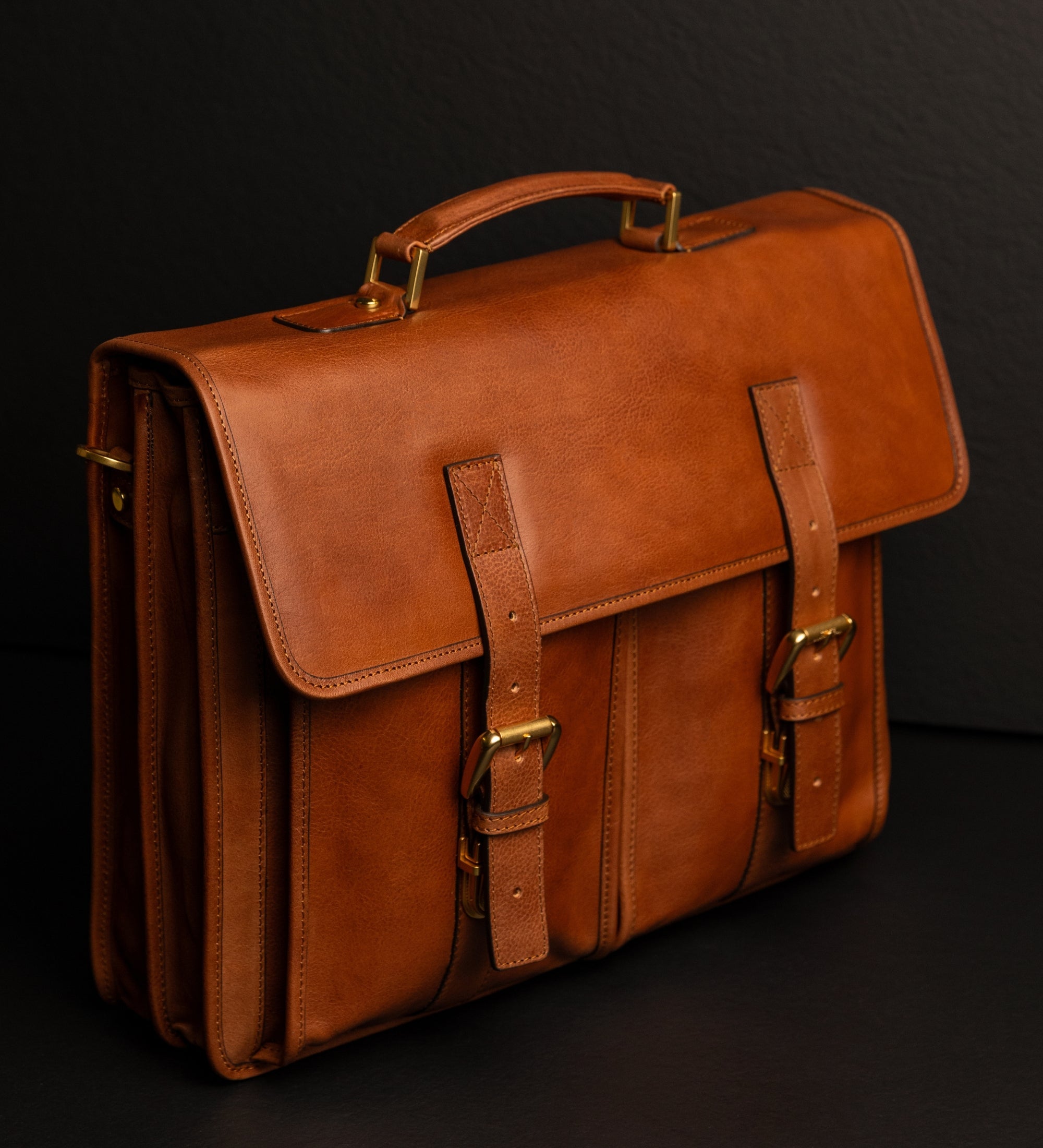 Leren aktetas satchel tas - The Time Machine