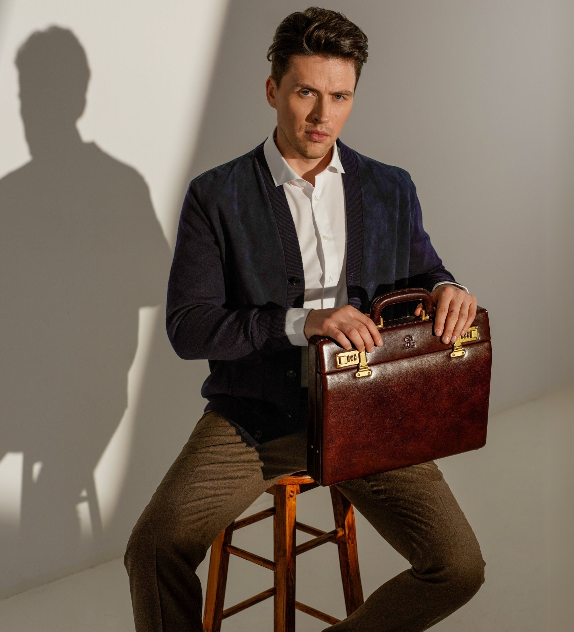 Leren attachékoffer aktetas - Vendetta