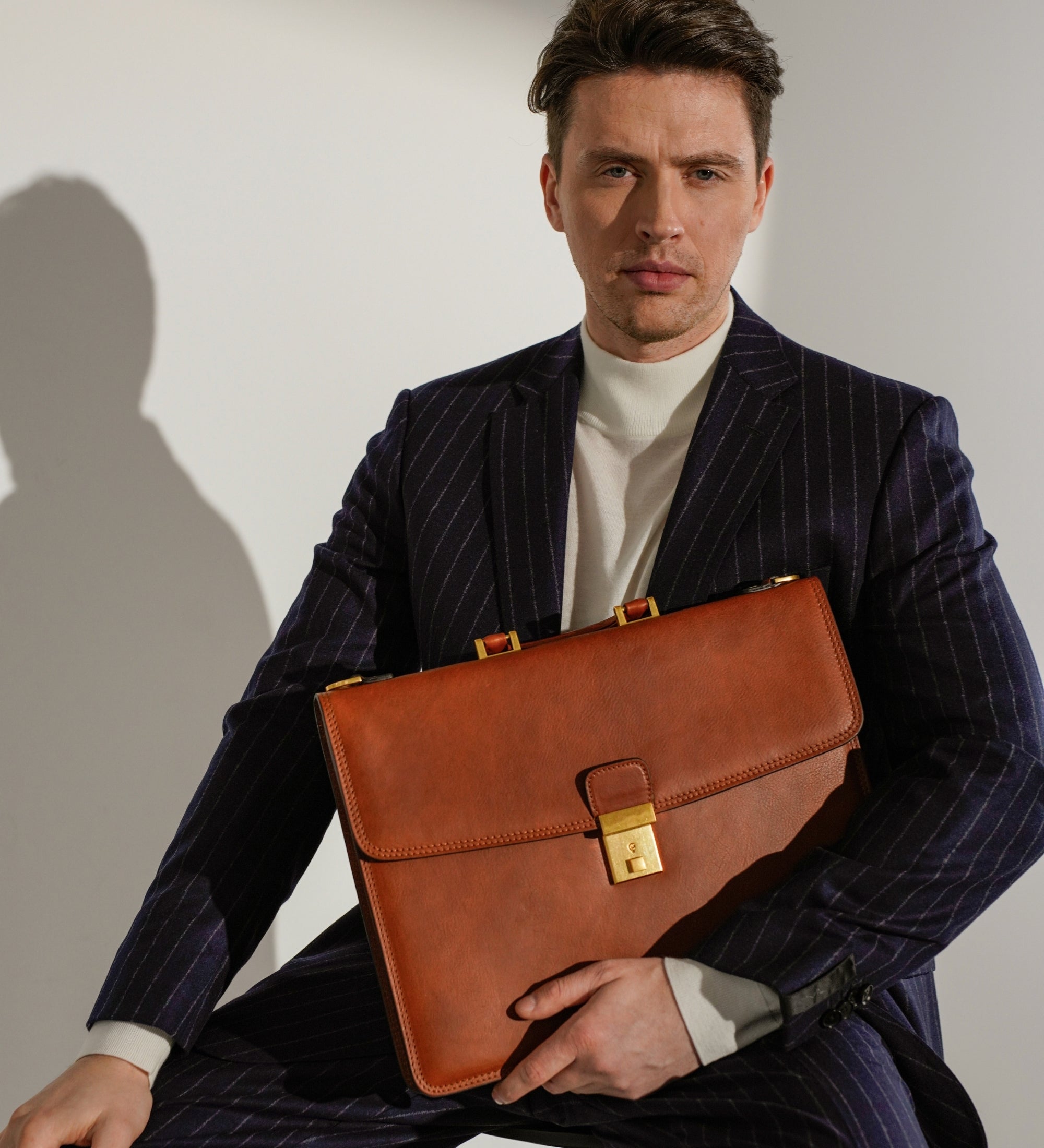 Leren aktetas - The Sound of the Mountain