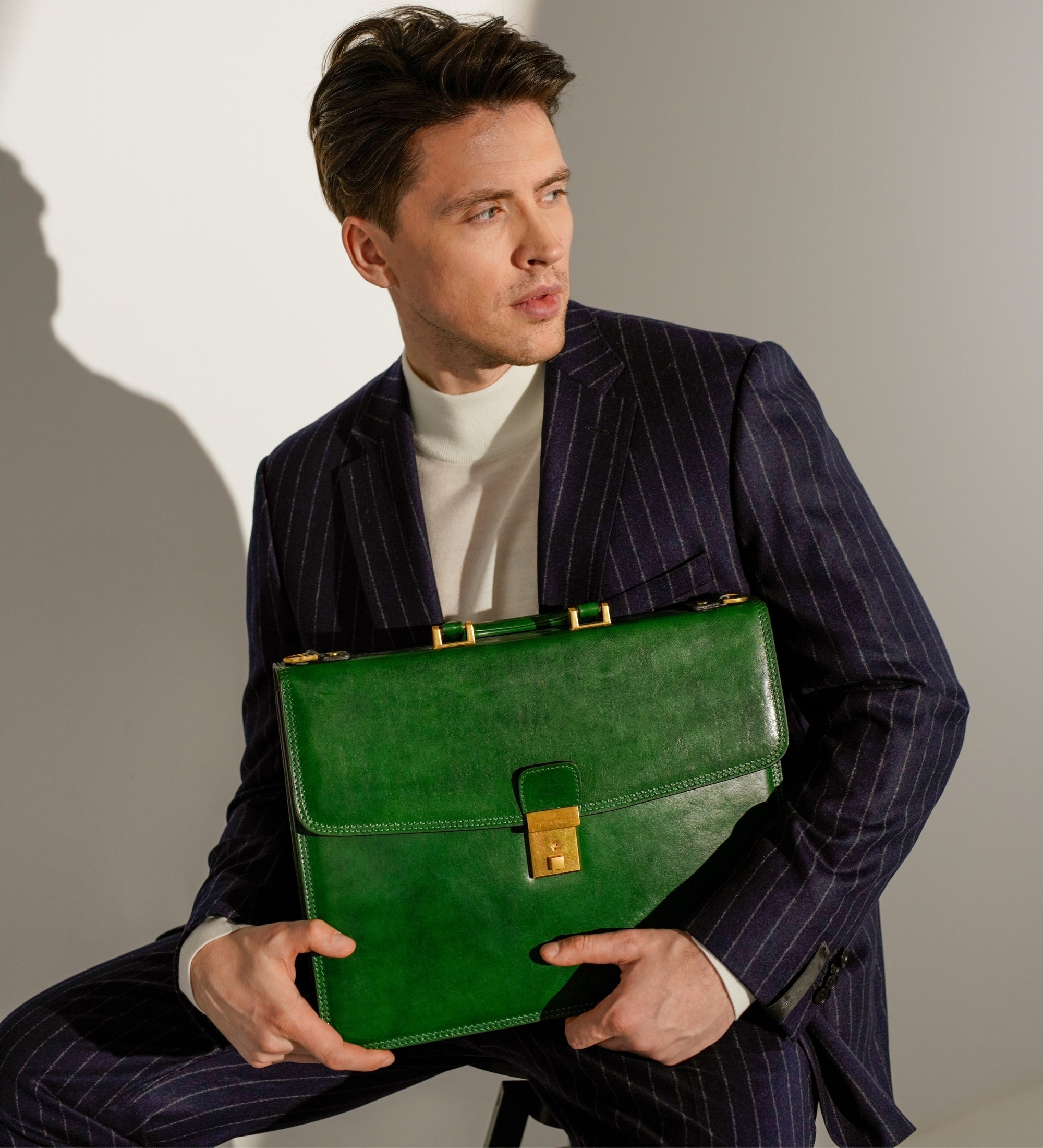 Leren aktetas - The Sound of the Mountain