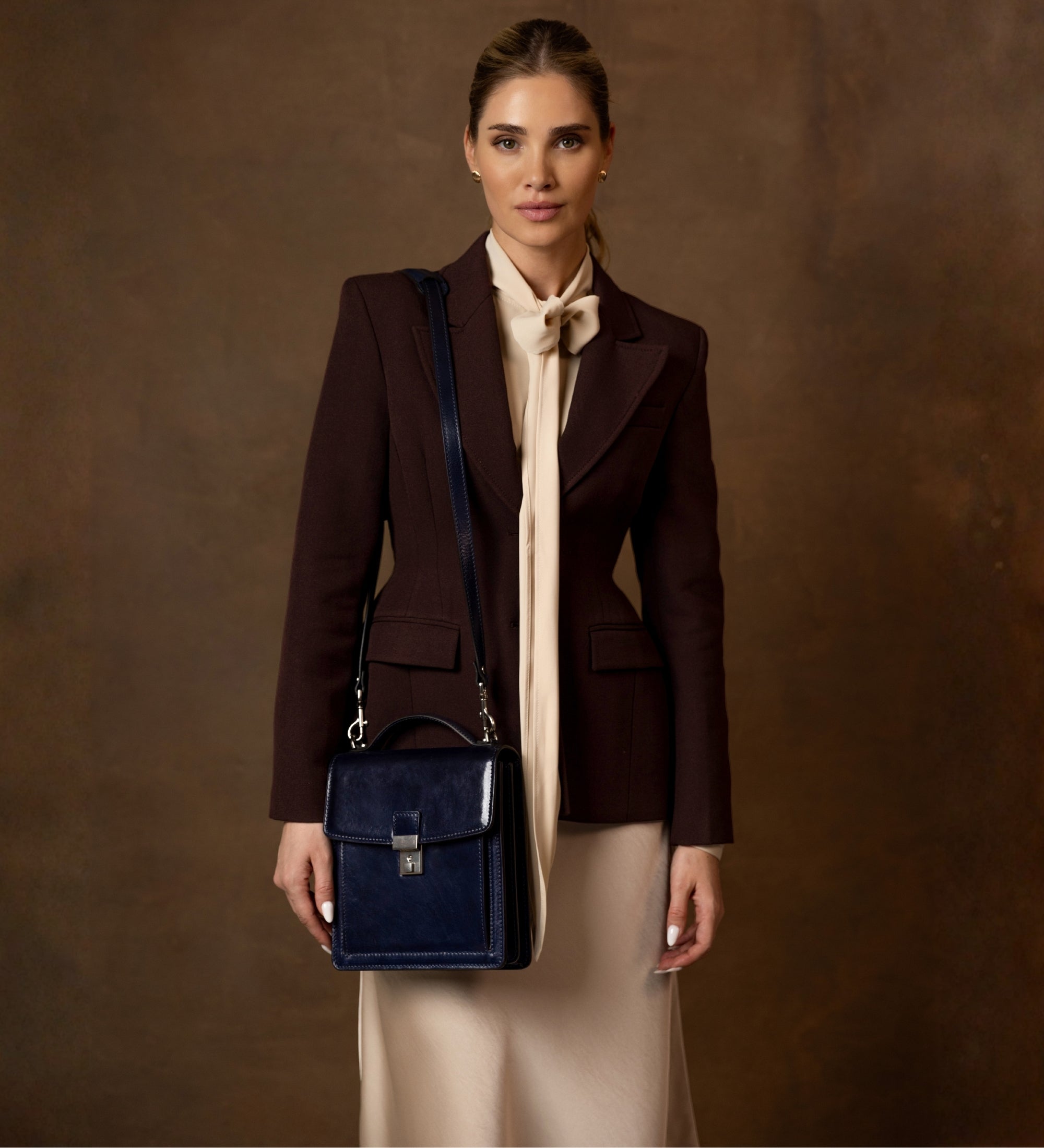 Kleine leren aktetas voor dames - Walden