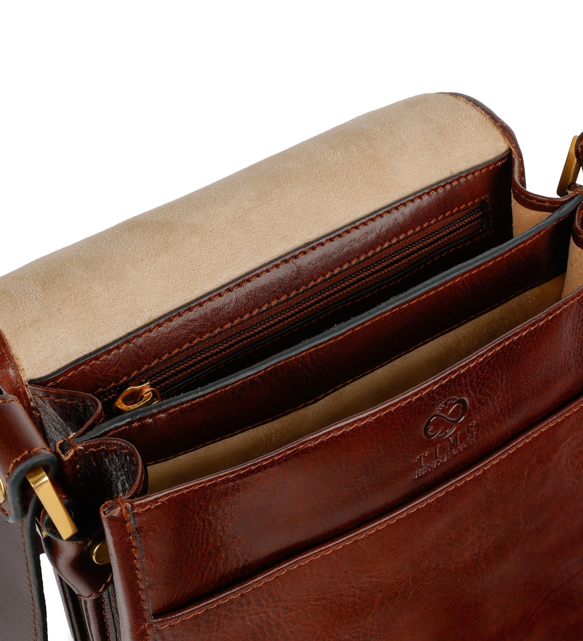 Kleine leren messenger bag - On The Road