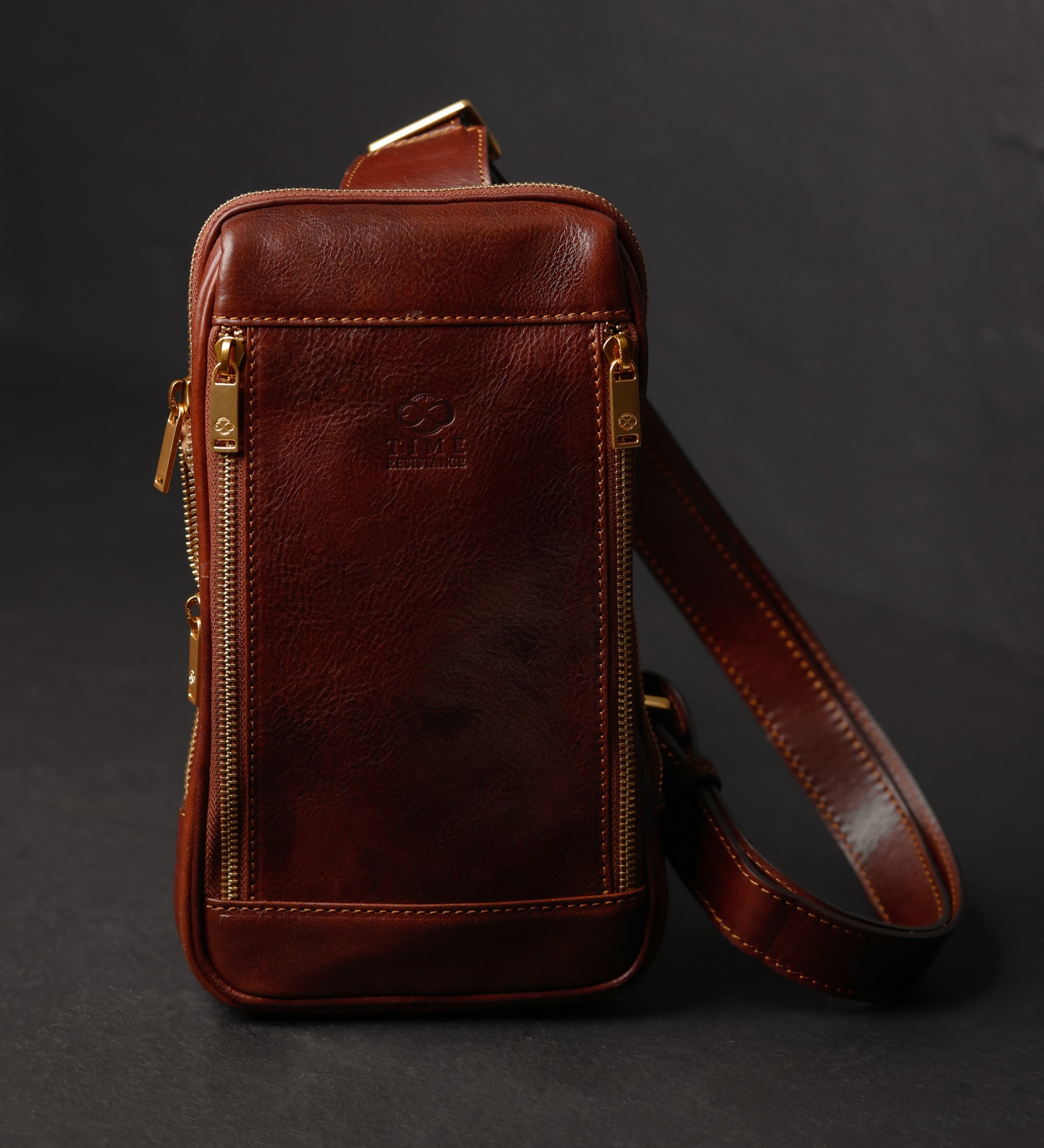 Leren sling bag borsttas - Kim