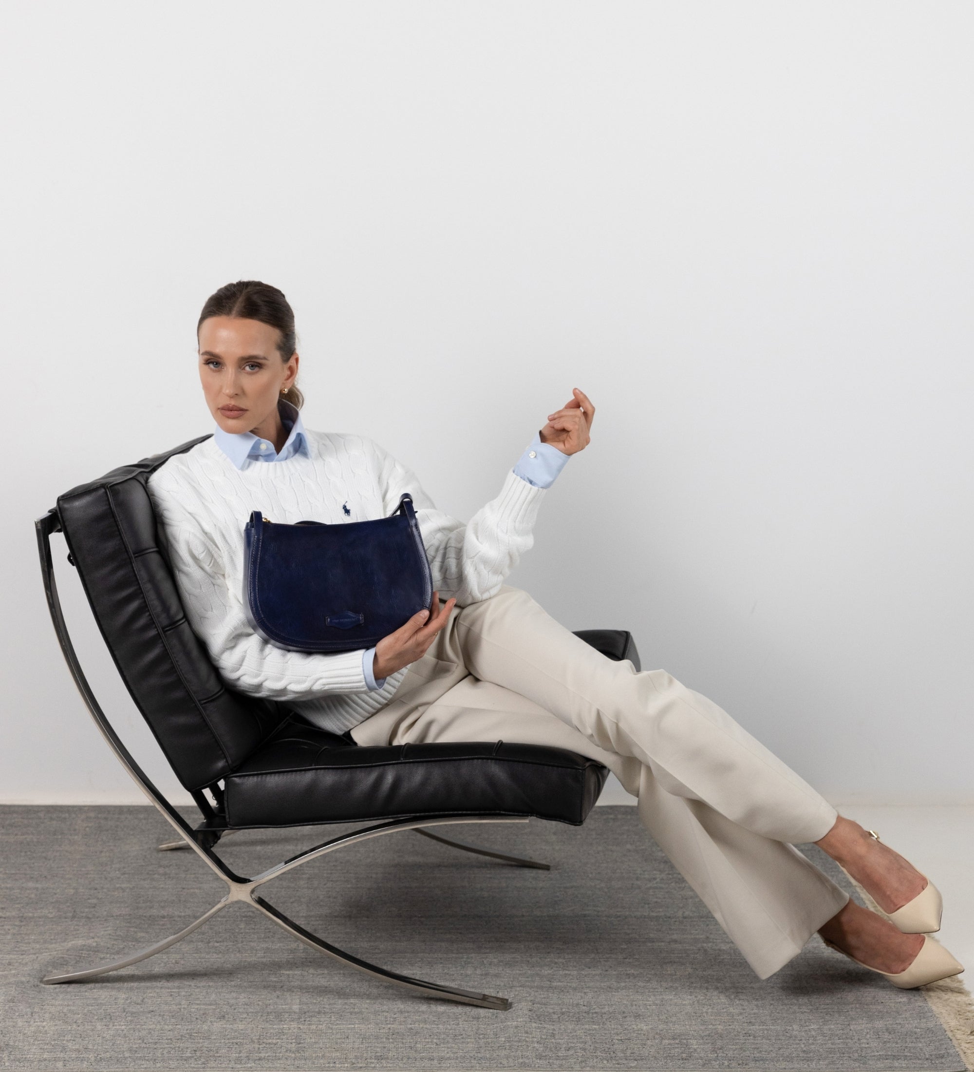 Leren hobotas voor dames - La Noia