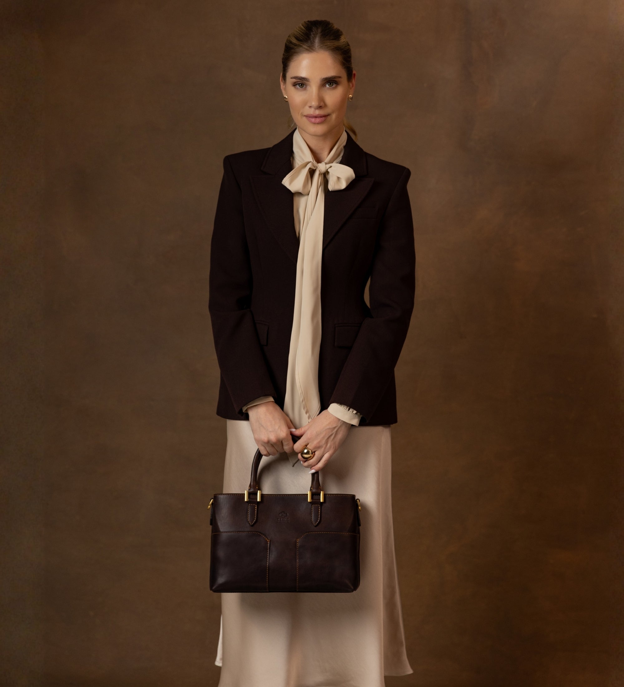 Leren handtas schoudertas voor dames - Camilla