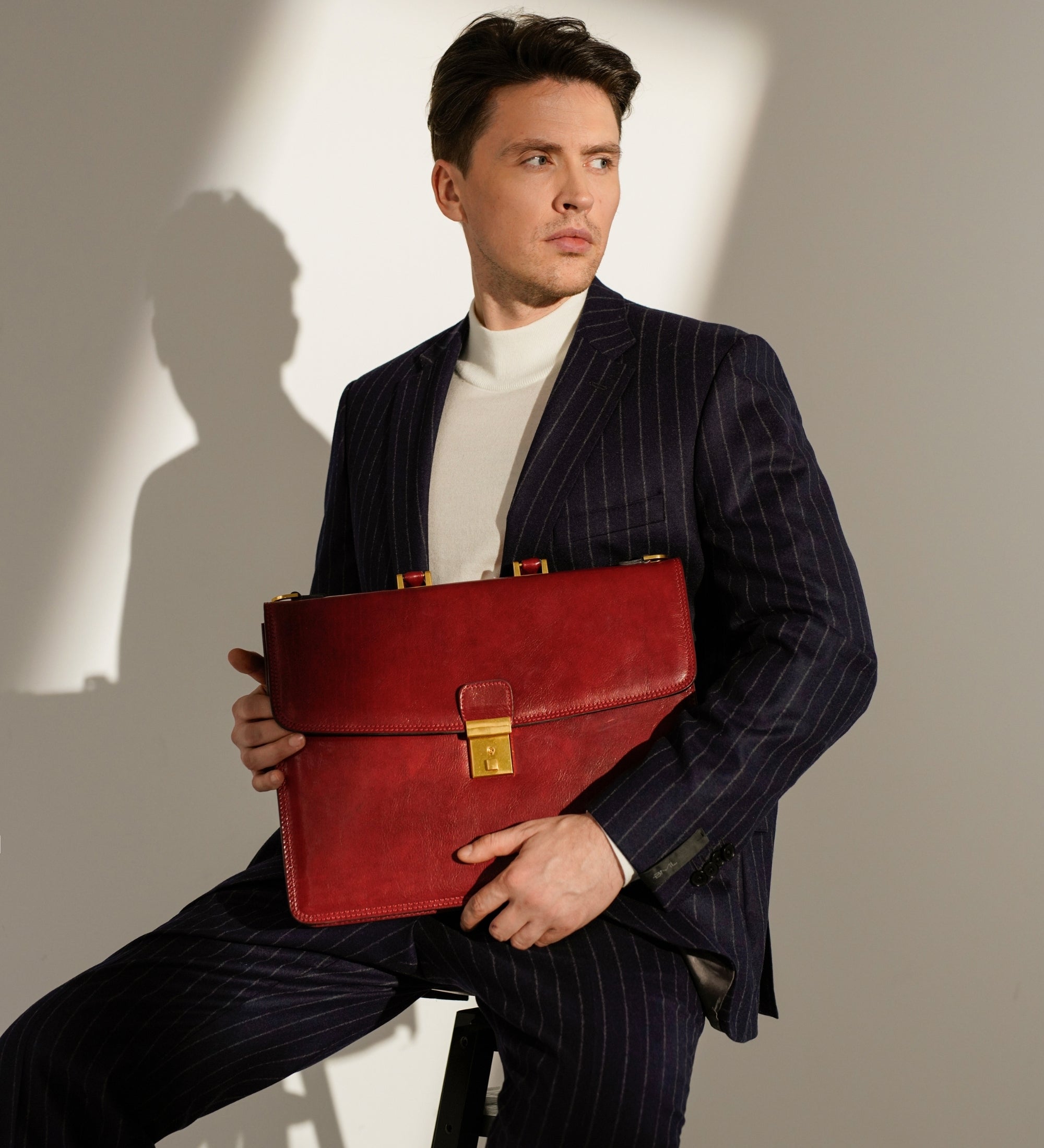 Leren aktetas - The Sound of the Mountain