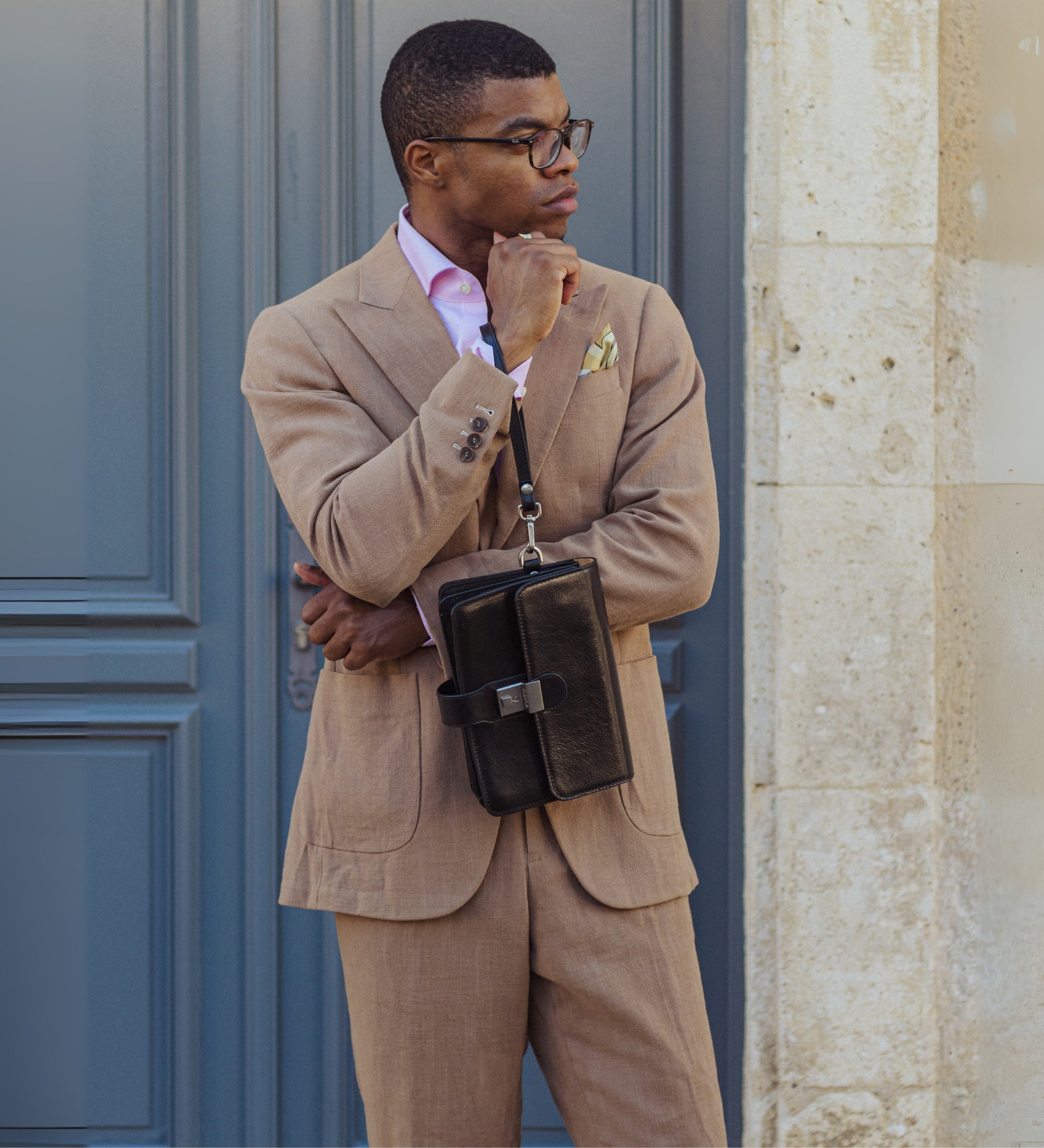 Leren clutch compacte handtas - The Maltese Falcon