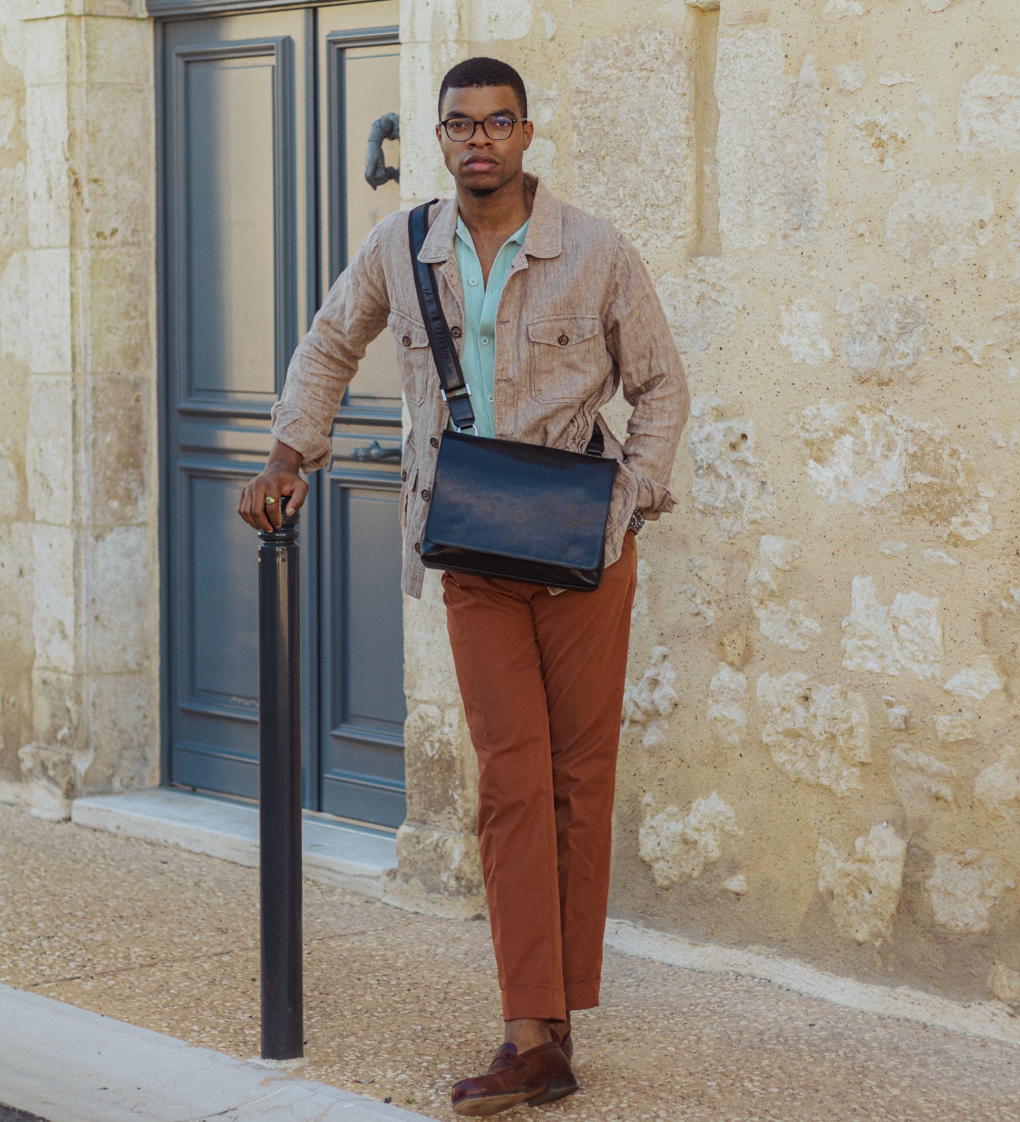 Leren messenger bag - A Room with a View