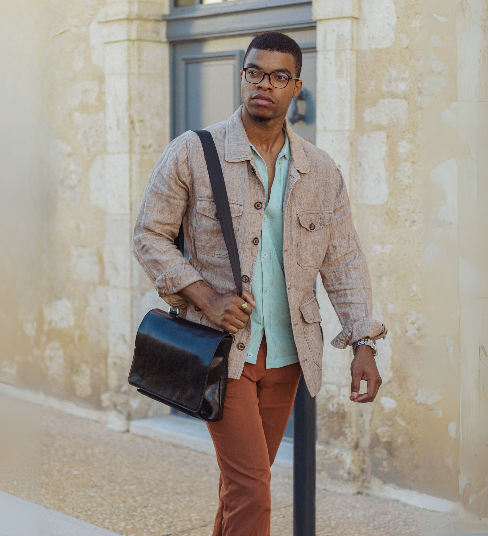 Leren messenger bag - A Room with a View