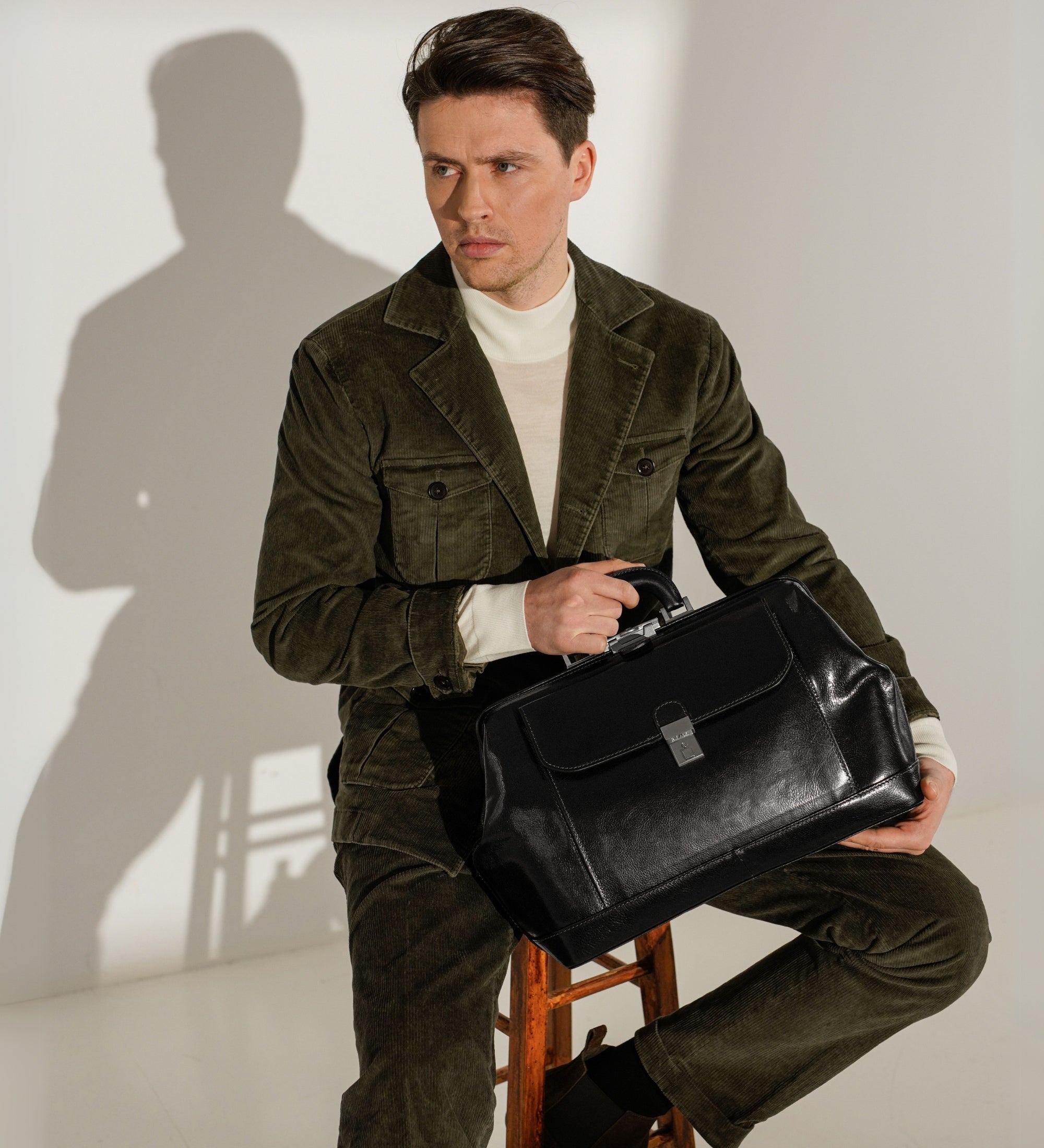 Grote Italiaanse leren dokterstas - Hamlet