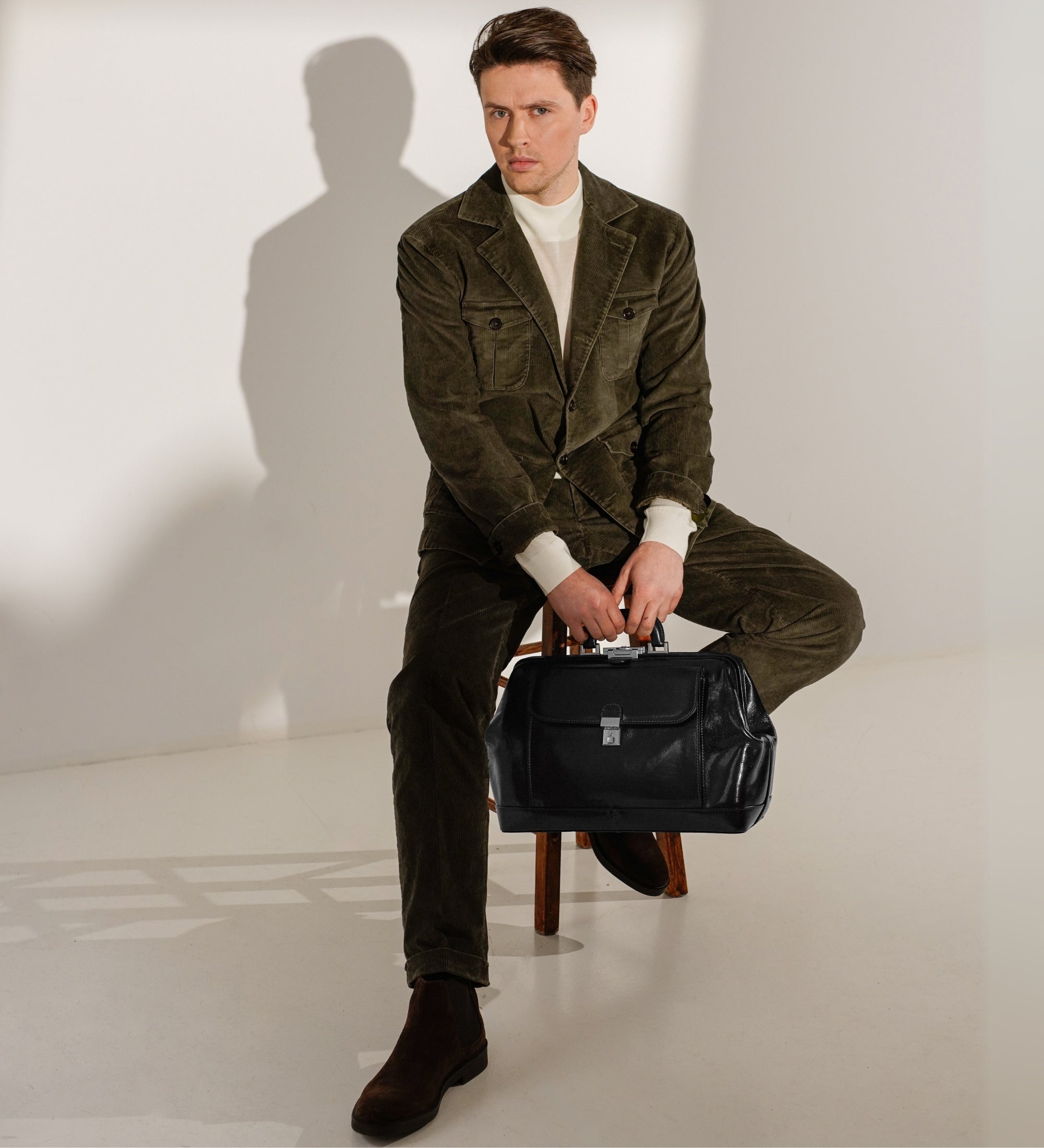 Grote Italiaanse leren dokterstas - Hamlet