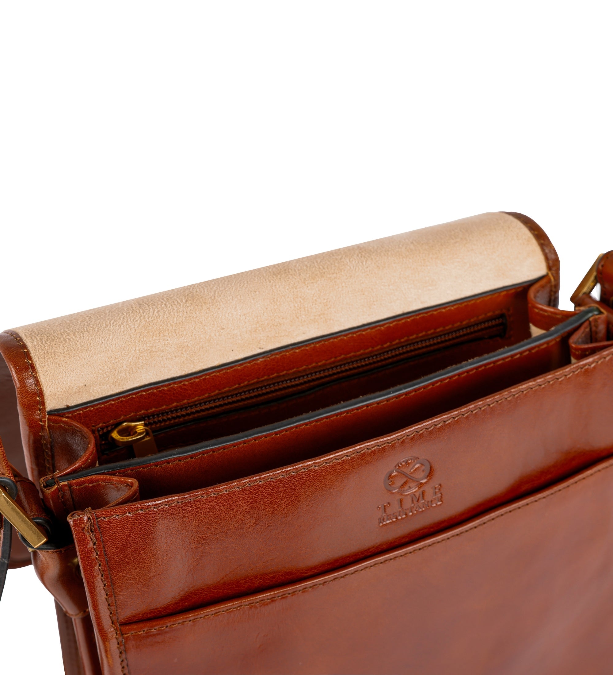 Kleine leren messenger bag - On The Road