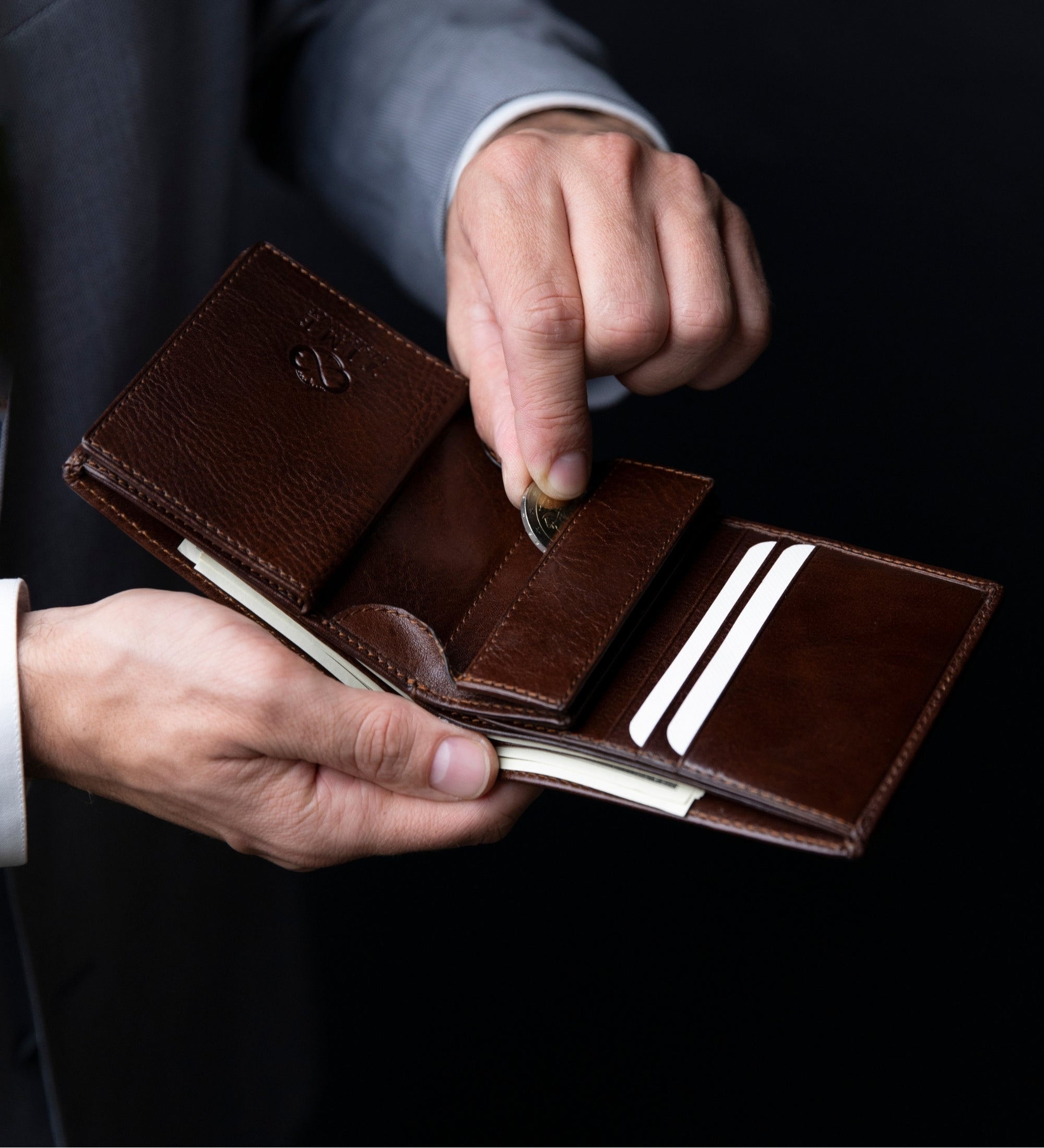 Leren bifold portemonnee - Daniel