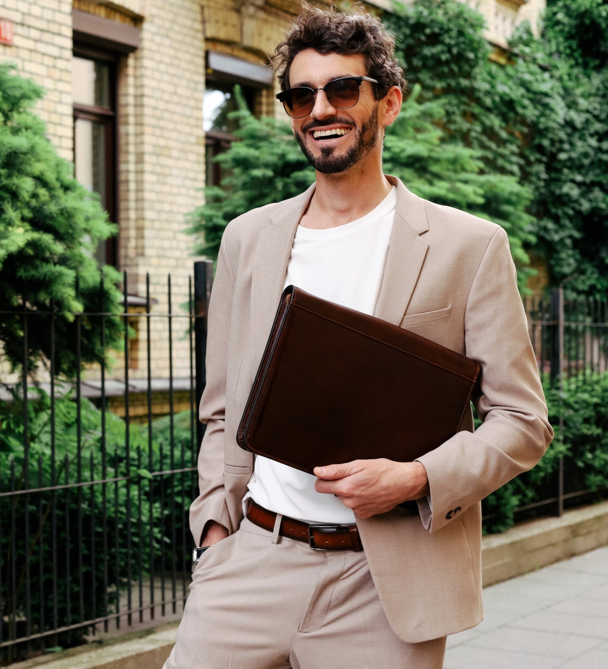 Leren A4 documentenmap organizer - Candide