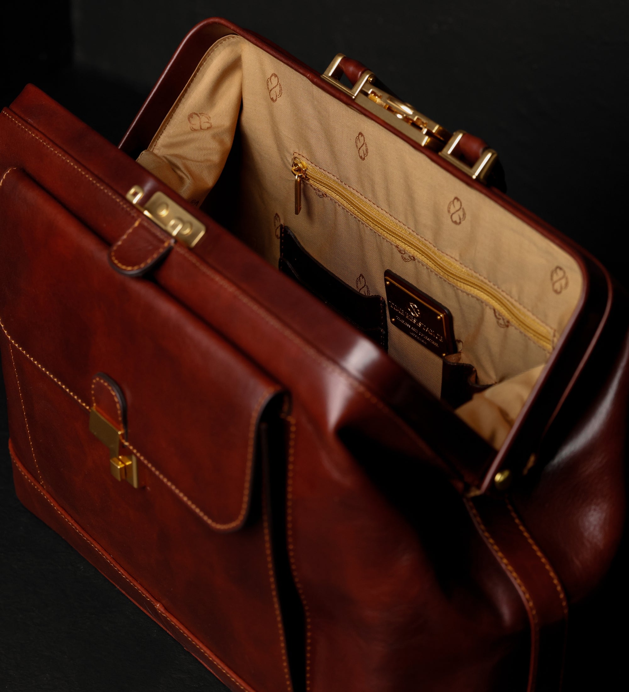 Grote Italiaanse leren dokterstas - Hamlet