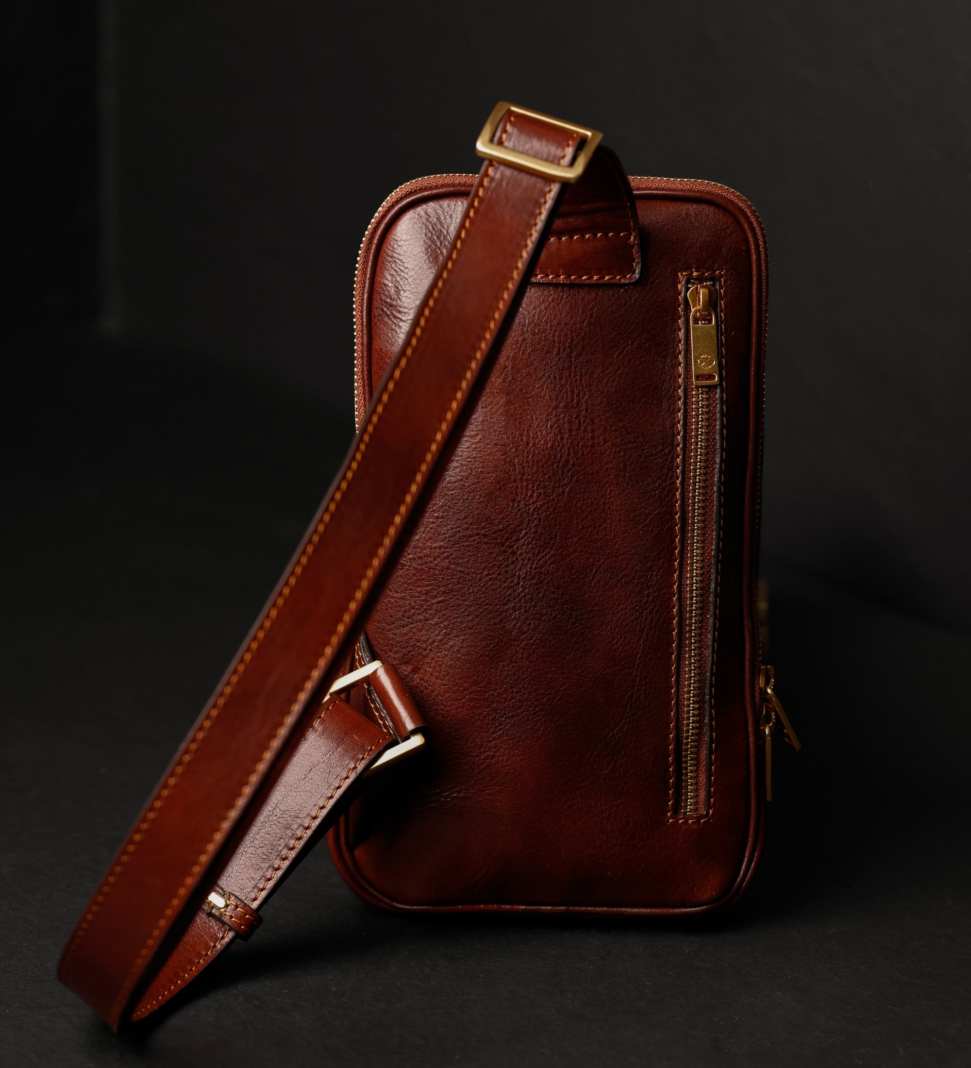 Leren sling bag borsttas - Kim