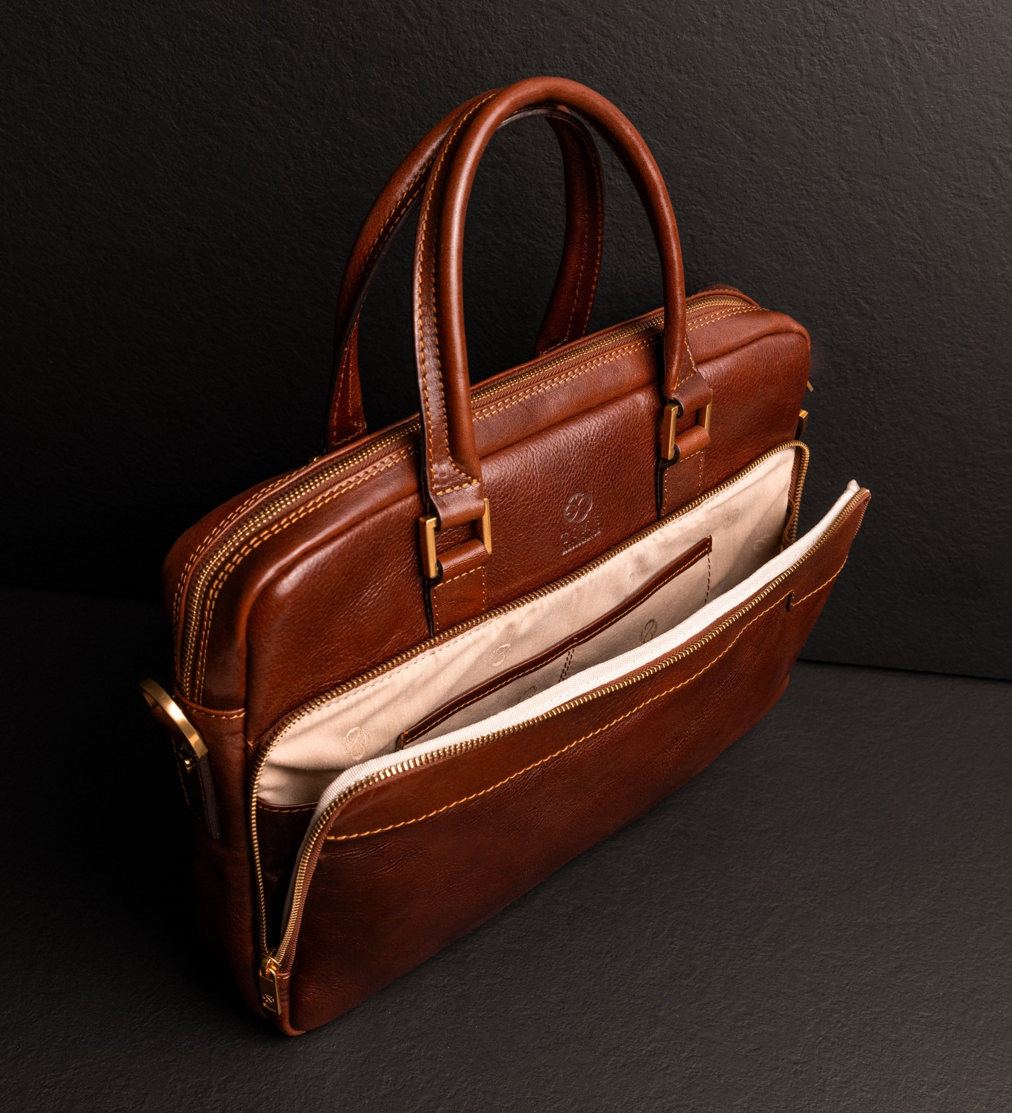 Leren aktetas laptoptas voor dames - Orlando