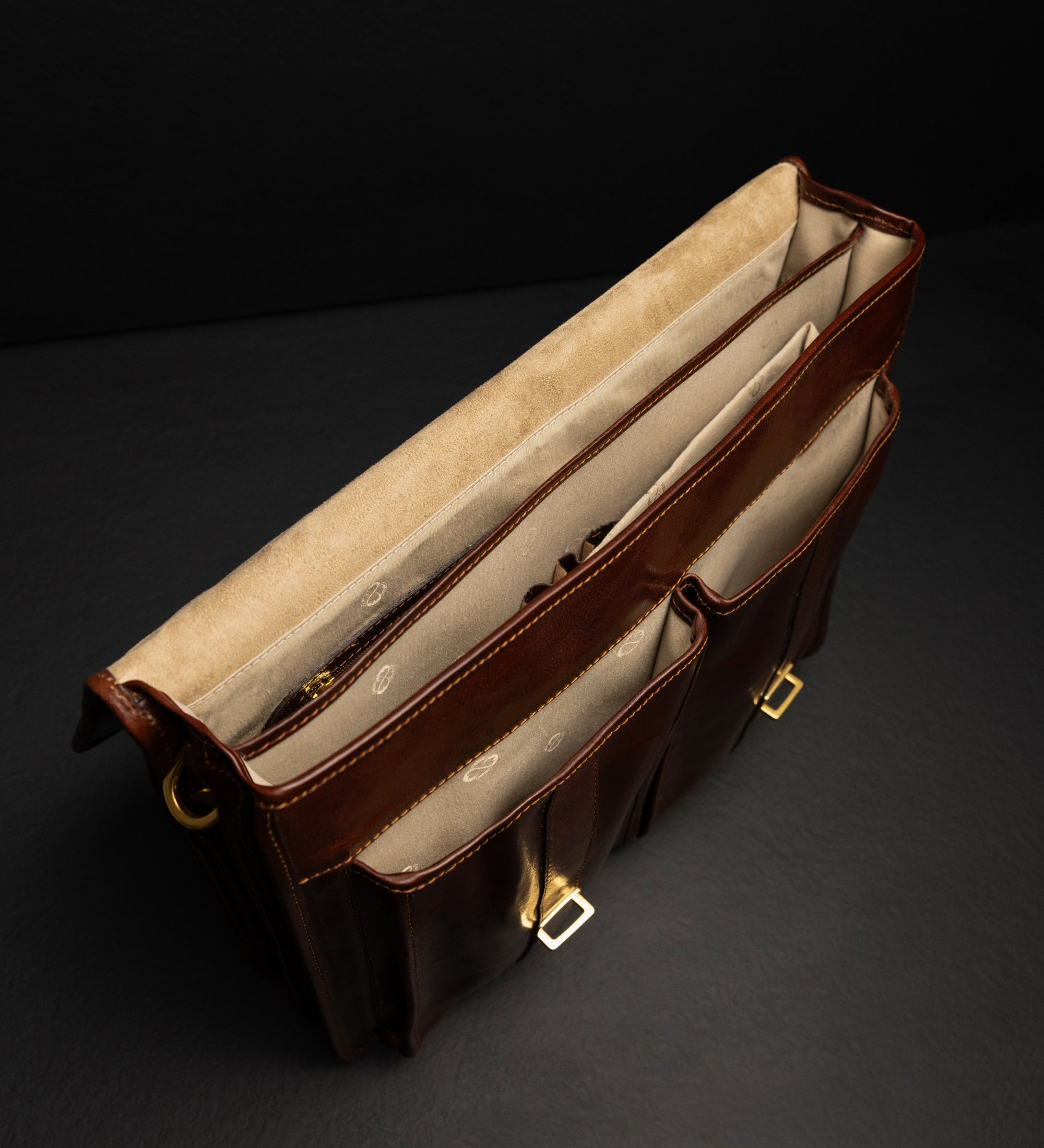 Leren aktetas satchel tas - The Time Machine
