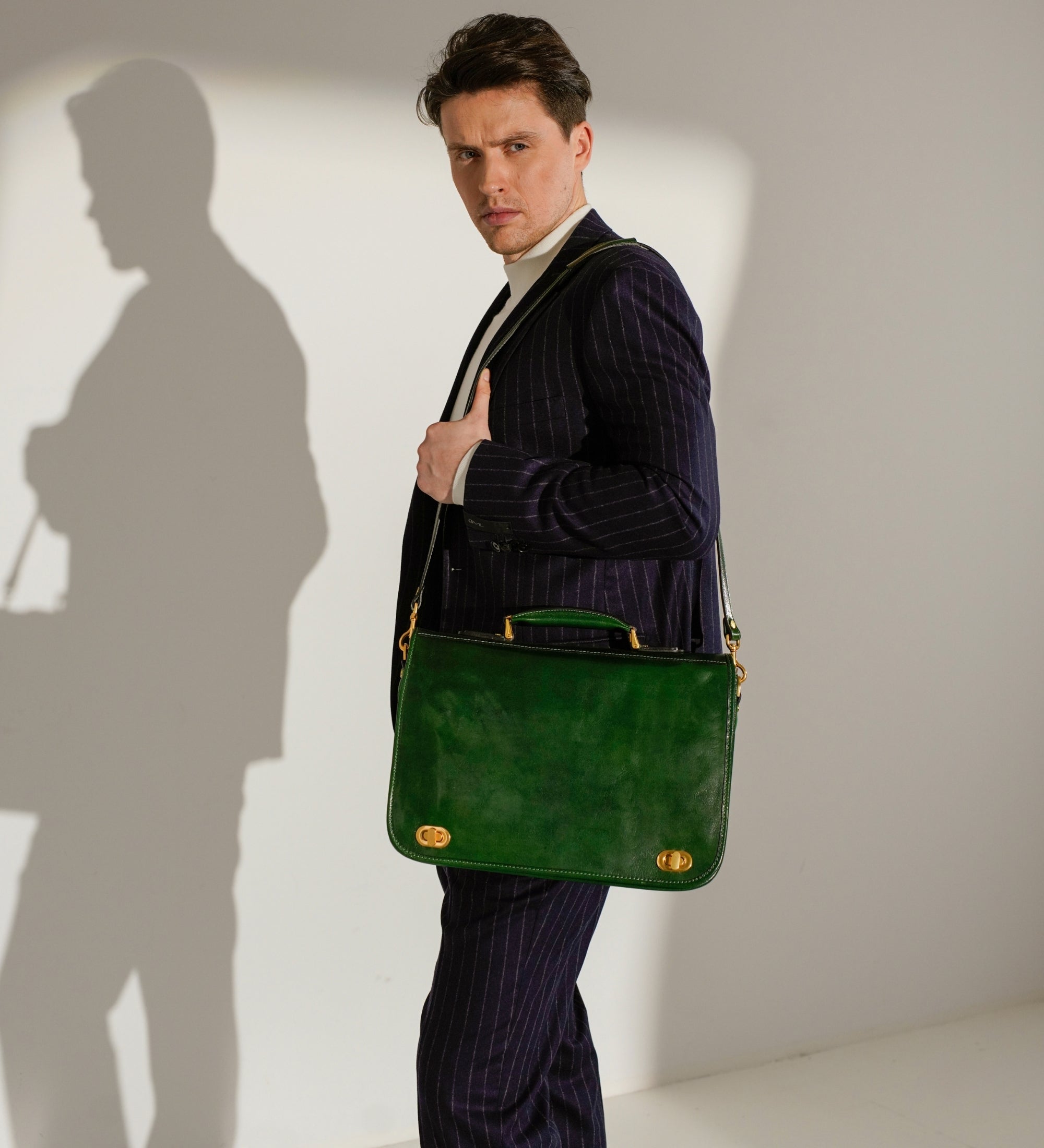 Leren aktetas laptoptas - Illusions