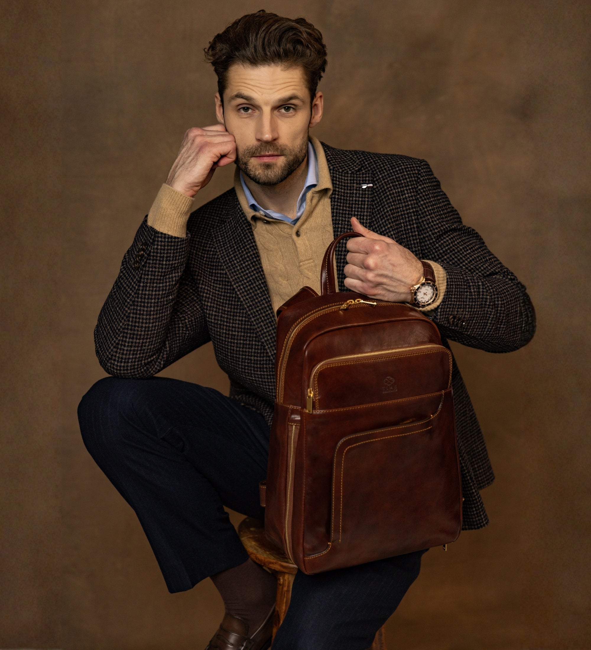 Grote leren rugtas - L.A. Confidential