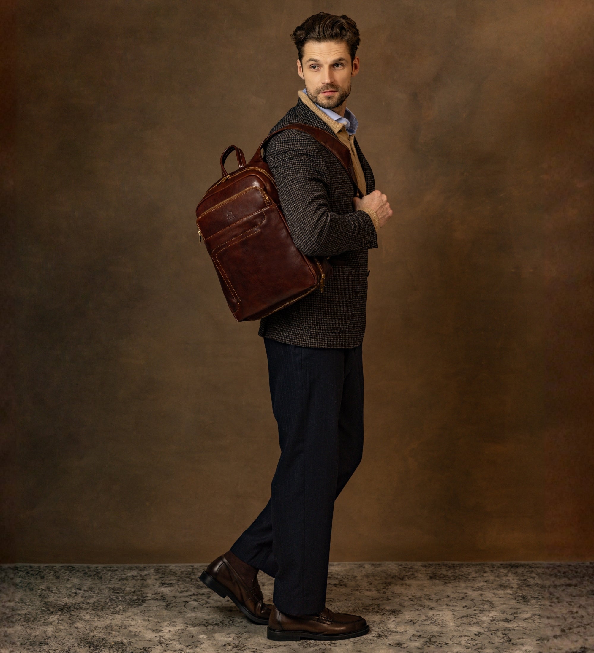 Grote leren rugtas - L.A. Confidential