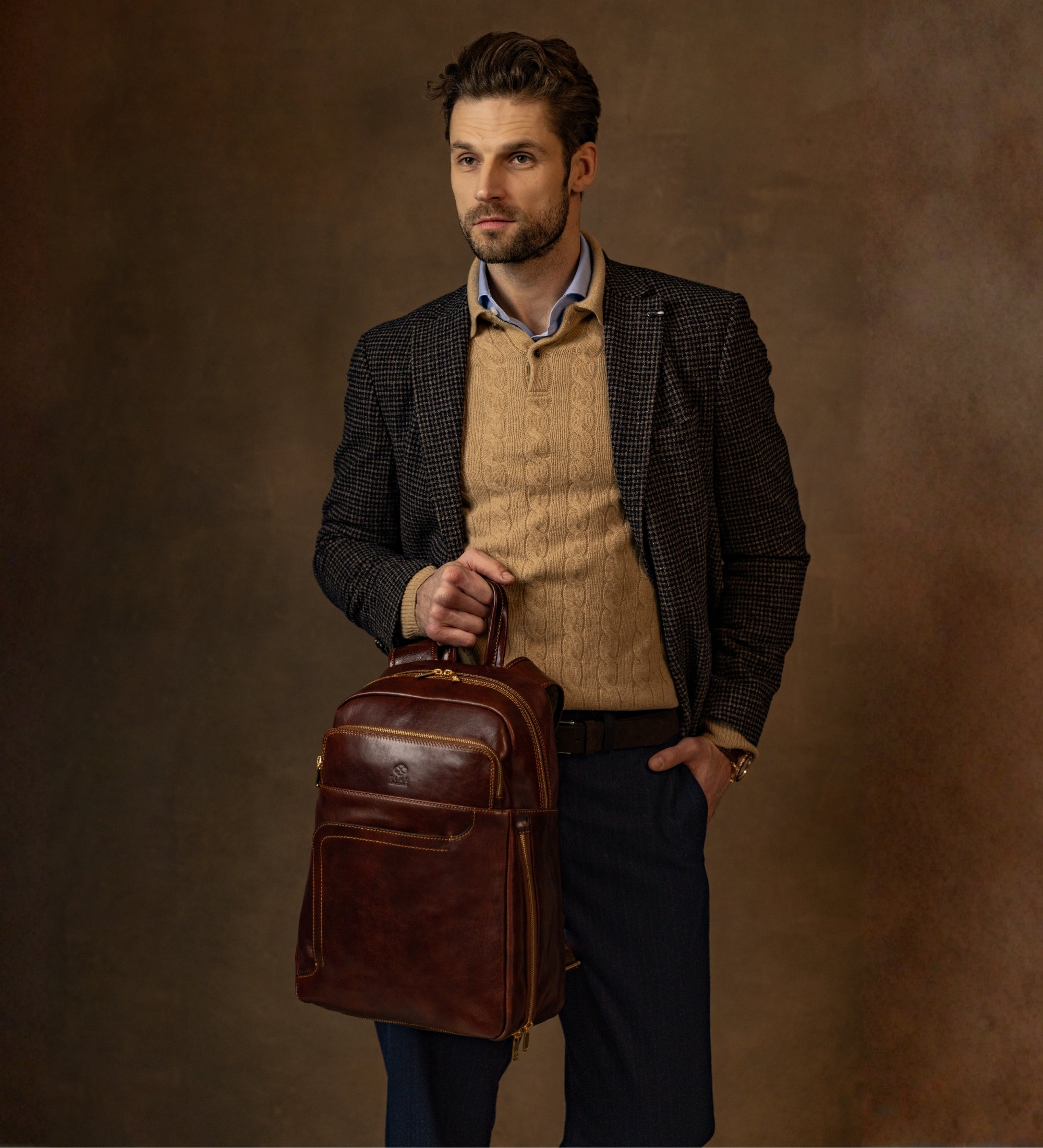 Grote leren rugtas - L.A. Confidential