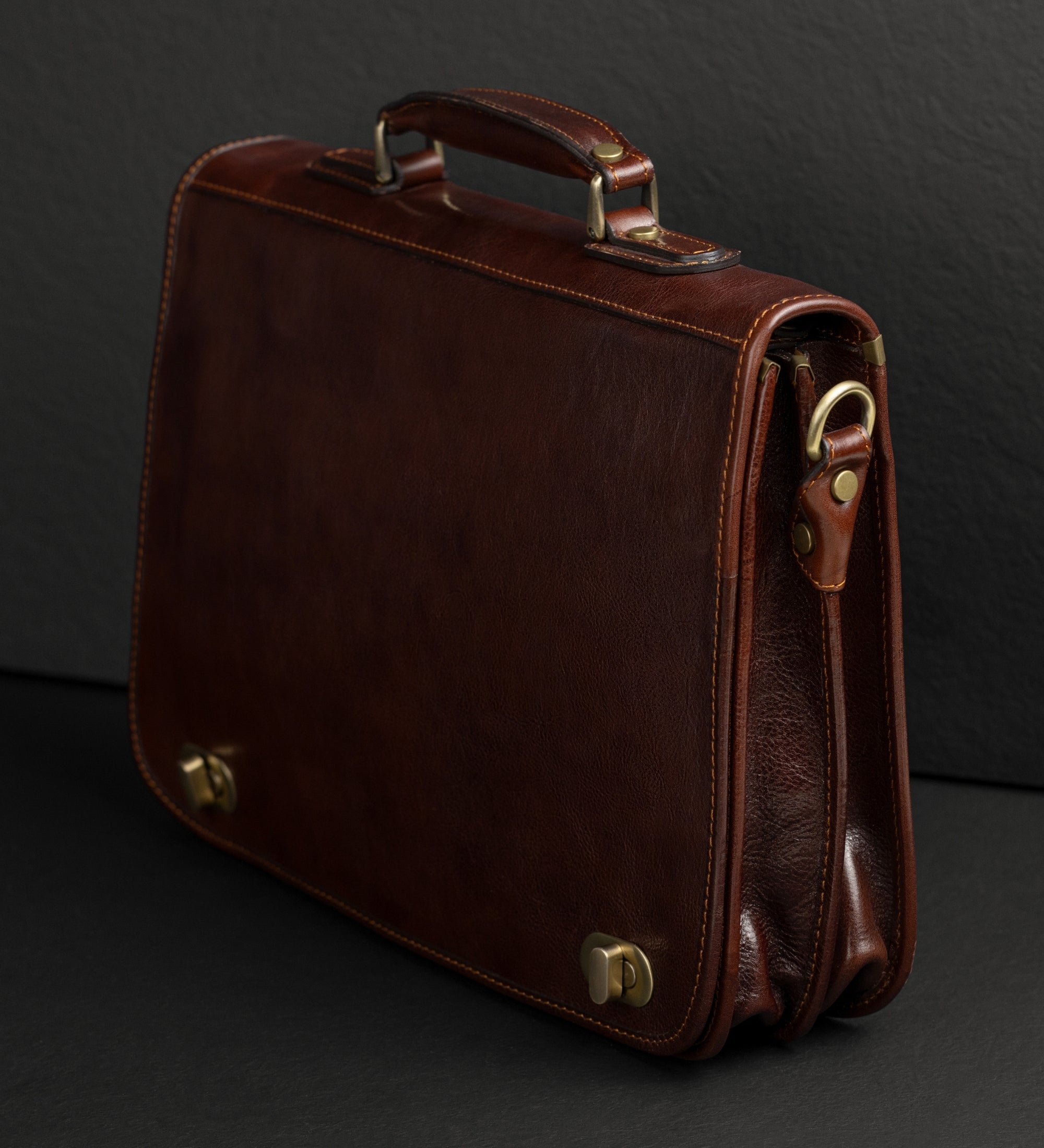 Leren aktetas laptoptas - Illusions
