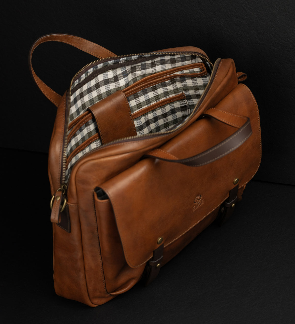 Leren aktetas laptoptas - Lanark