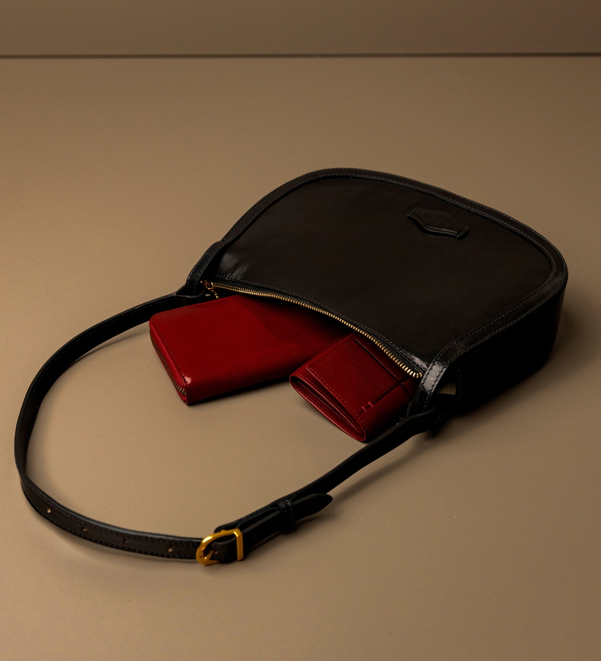 Leren hobotas voor dames - La Noia