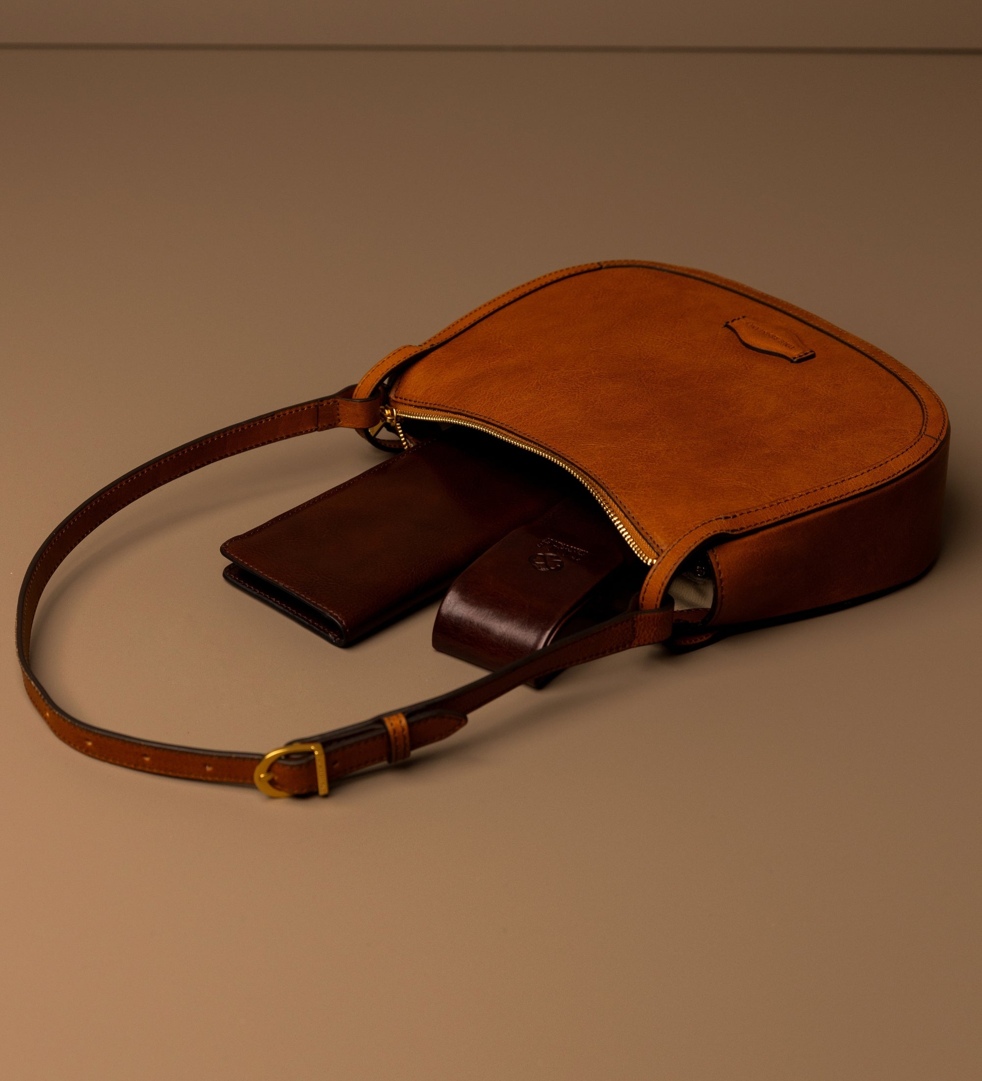 Leren hobotas voor dames - La Noia