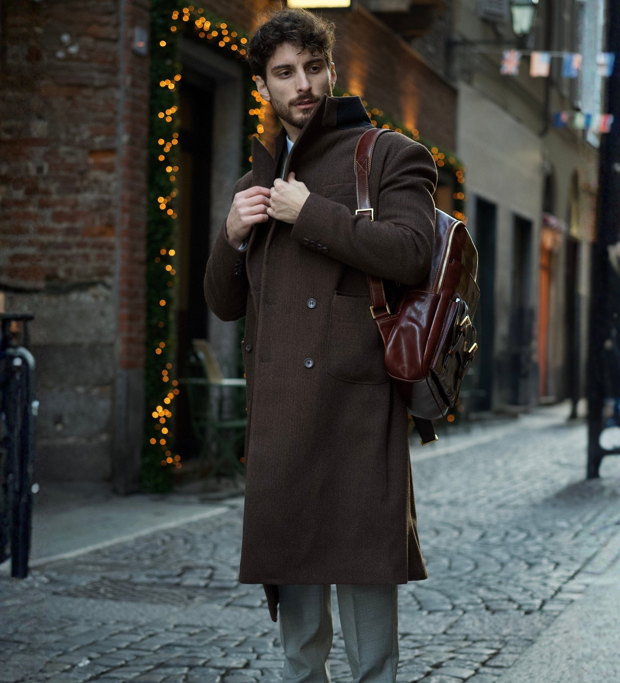 Grote leren rugtas voor heren - The Divine Comedy