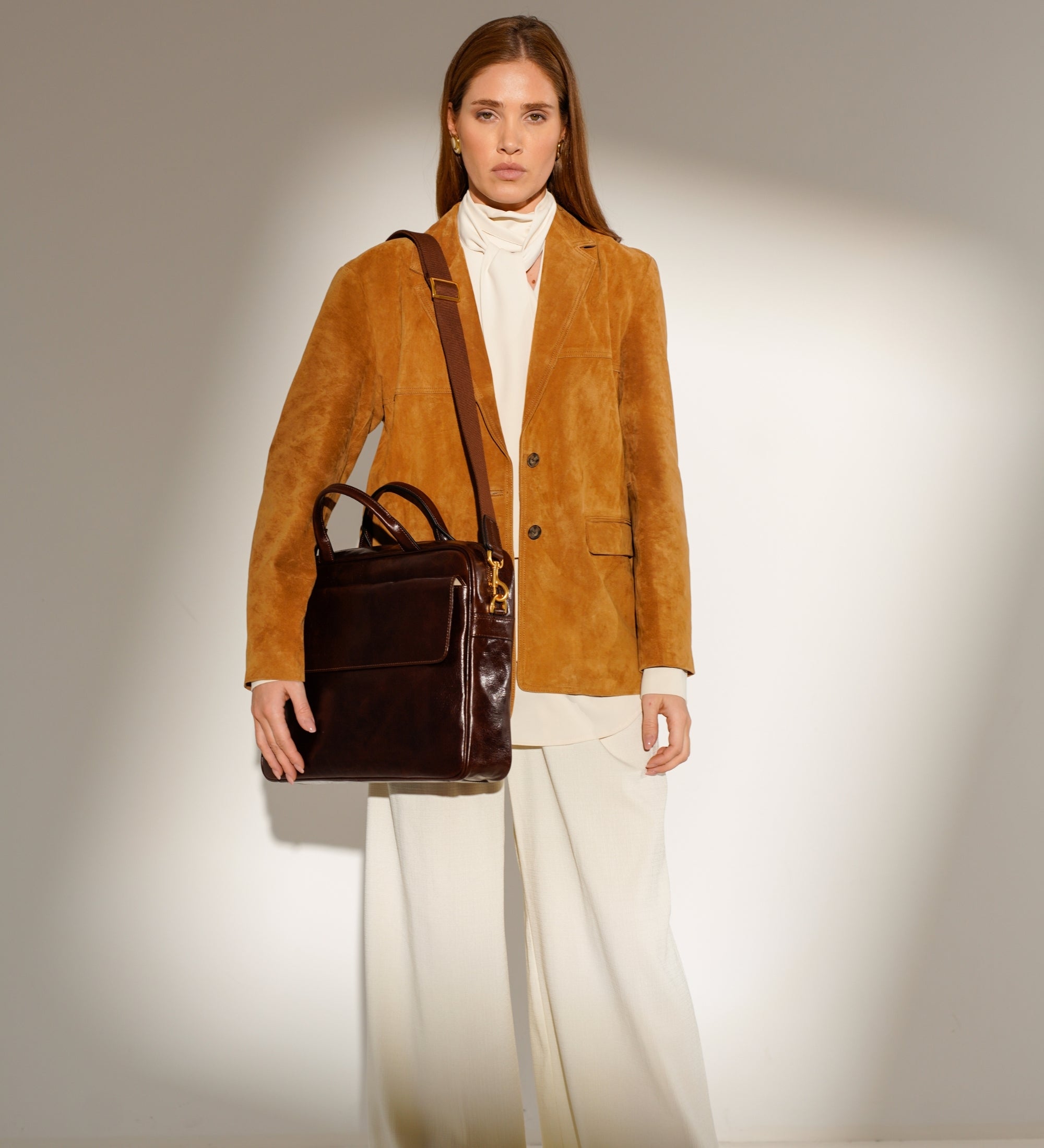 Leren aktetas laptoptas voor dames - The Sheltering Sky