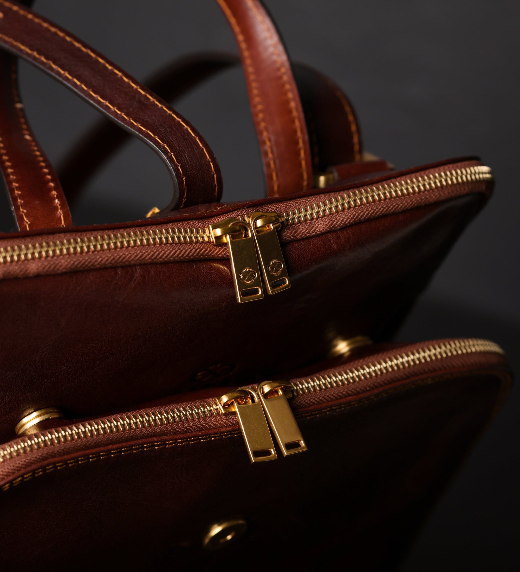 Veelzijdige leren rugtas schoudertas voor dames - Clarissa