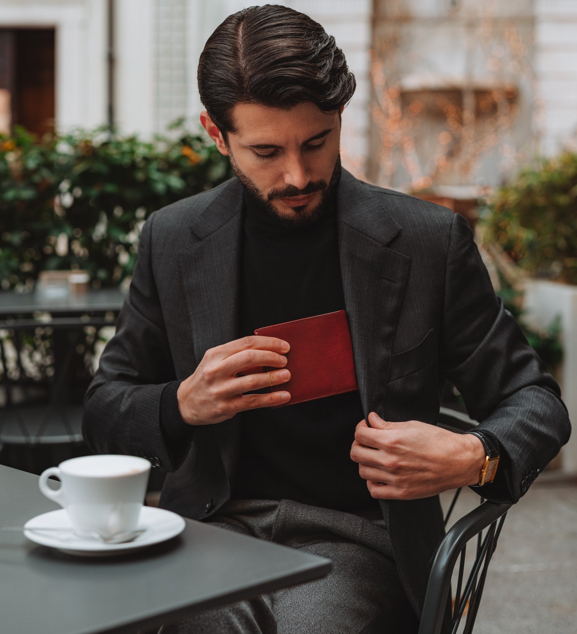 Leren bifold portemonnee - Daniel