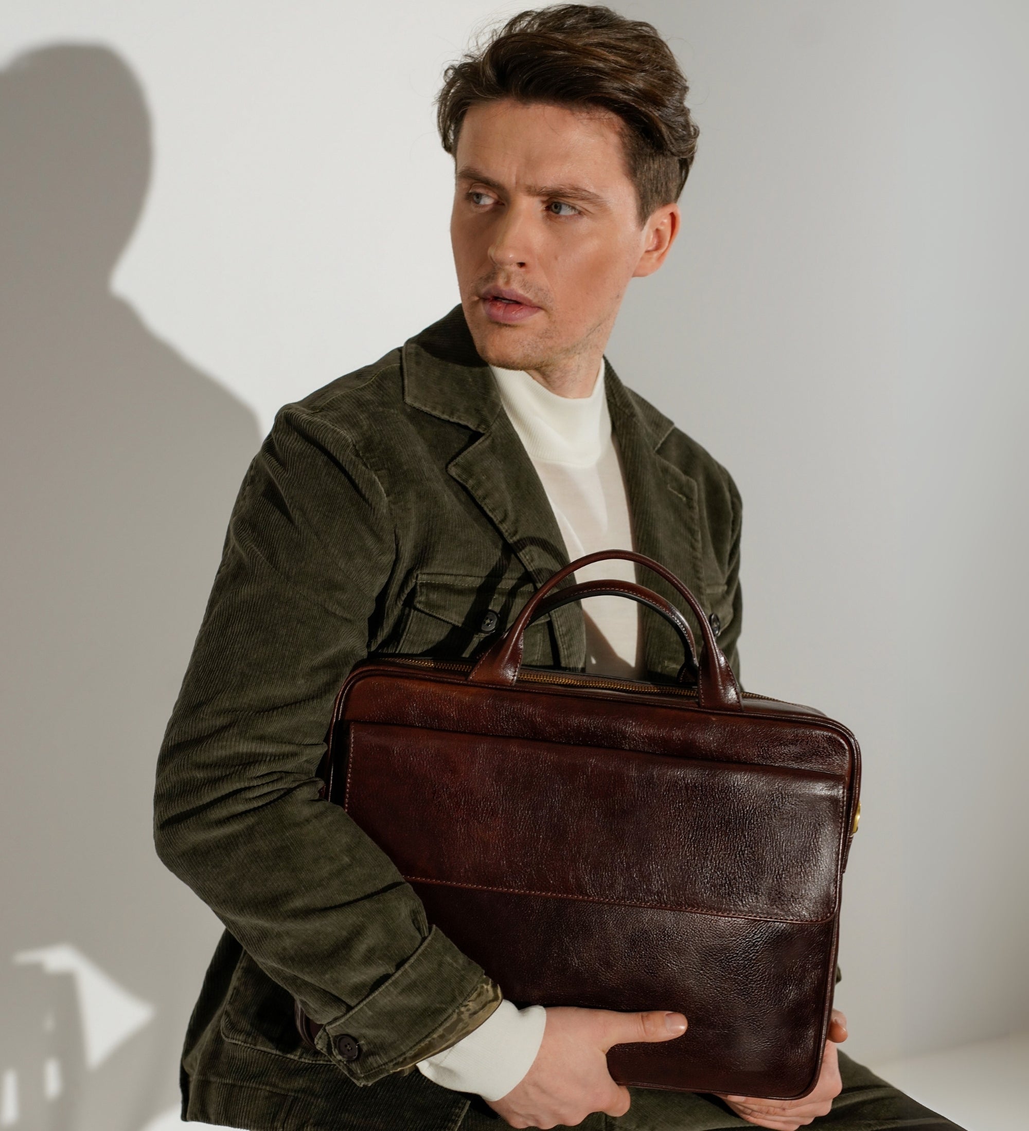 Leren aktetas laptoptas - The Sheltering Sky