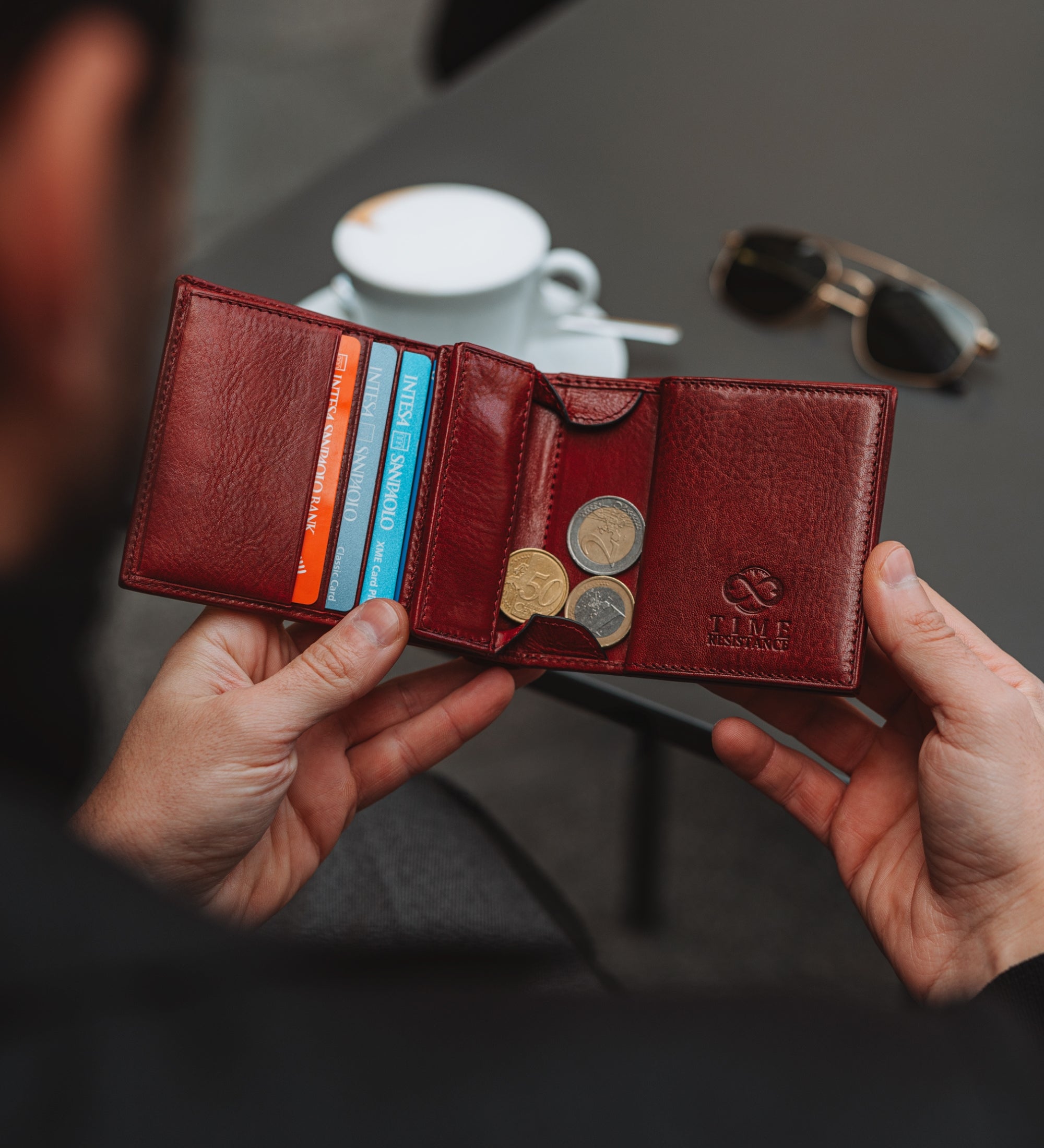 Leren bifold portemonnee - Daniel