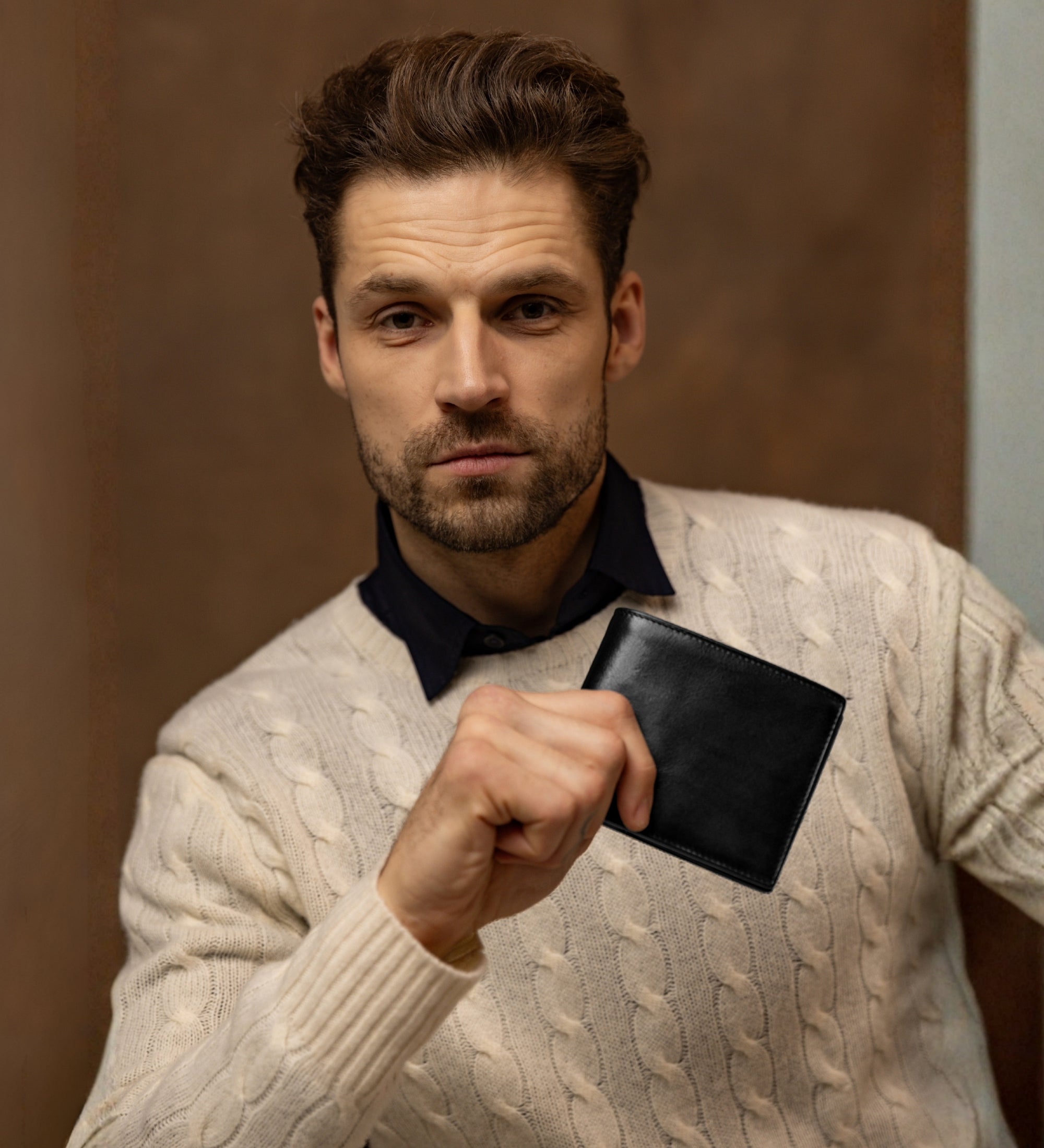 Leren bifold portemonnee - Daniel